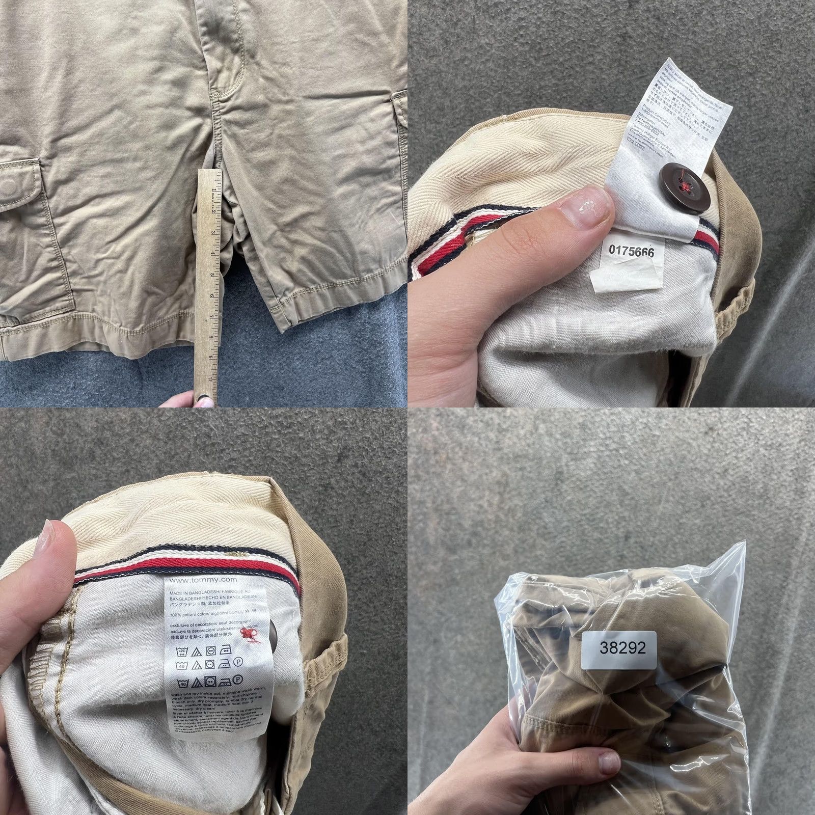 Tommy Hilfiger Tommy Hilfiger Cargo Shorts Mens 40 Khaki Cotton Flat Front Pockets Casual Beige Size US 40 / EU 56 - 8 Thumbnail