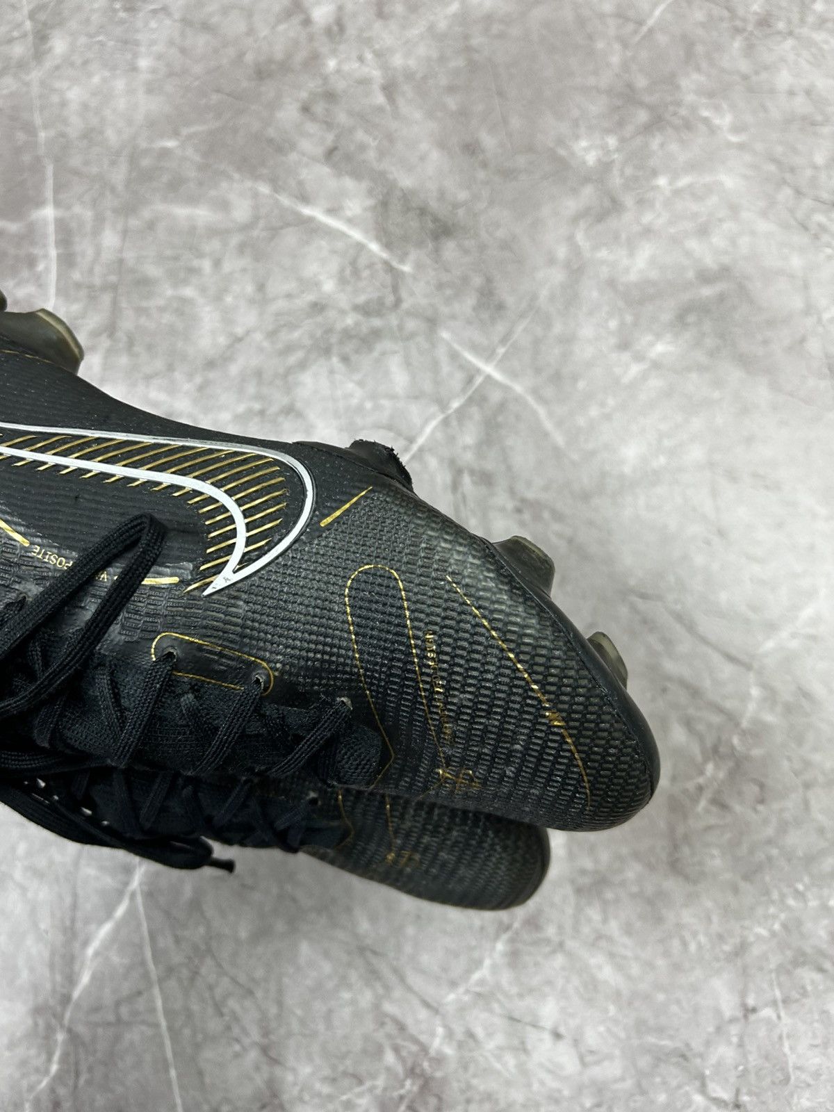 Nike Nike Mercurial Superfly 8 Pro FG Black Metallic Gold Size US 9.5 / EU 42-43 - 9 Thumbnail