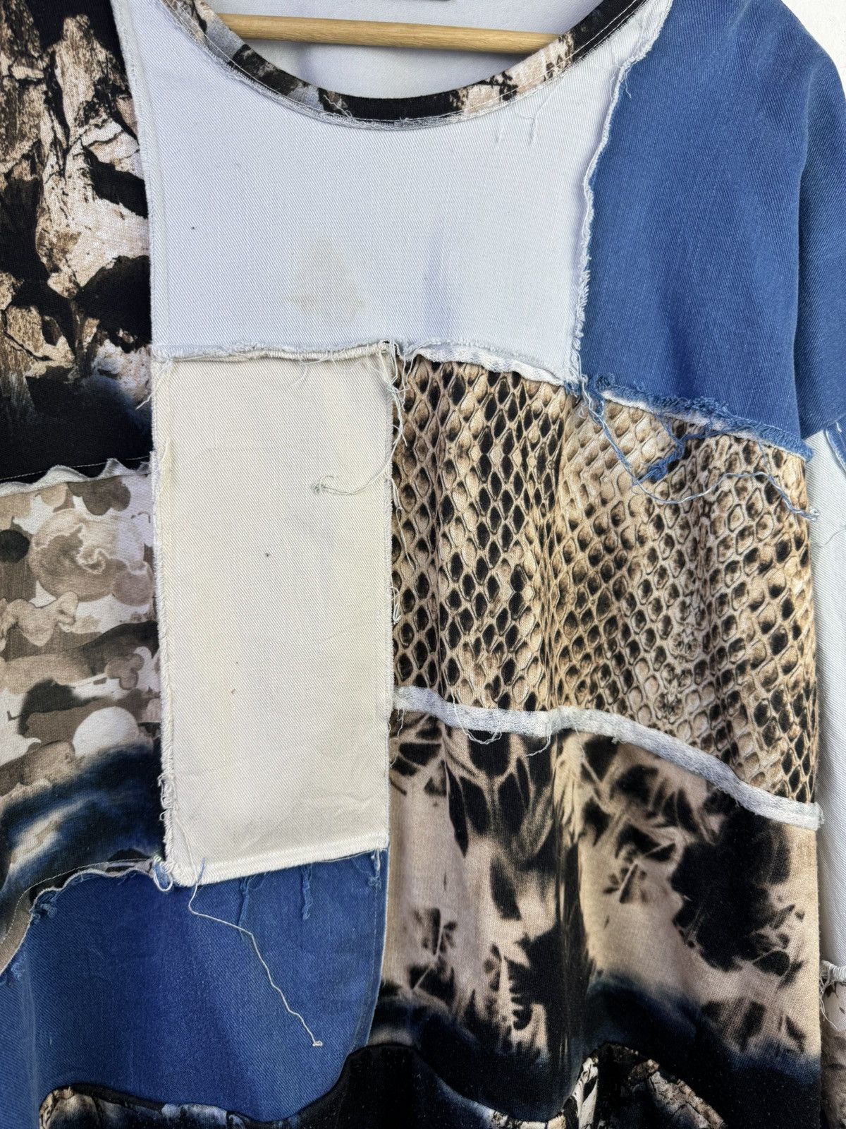 Zara Zara Colorblock Patchwork Denim Animal Print Oversized Size L / US 10 / IT 46 - 3 Thumbnail