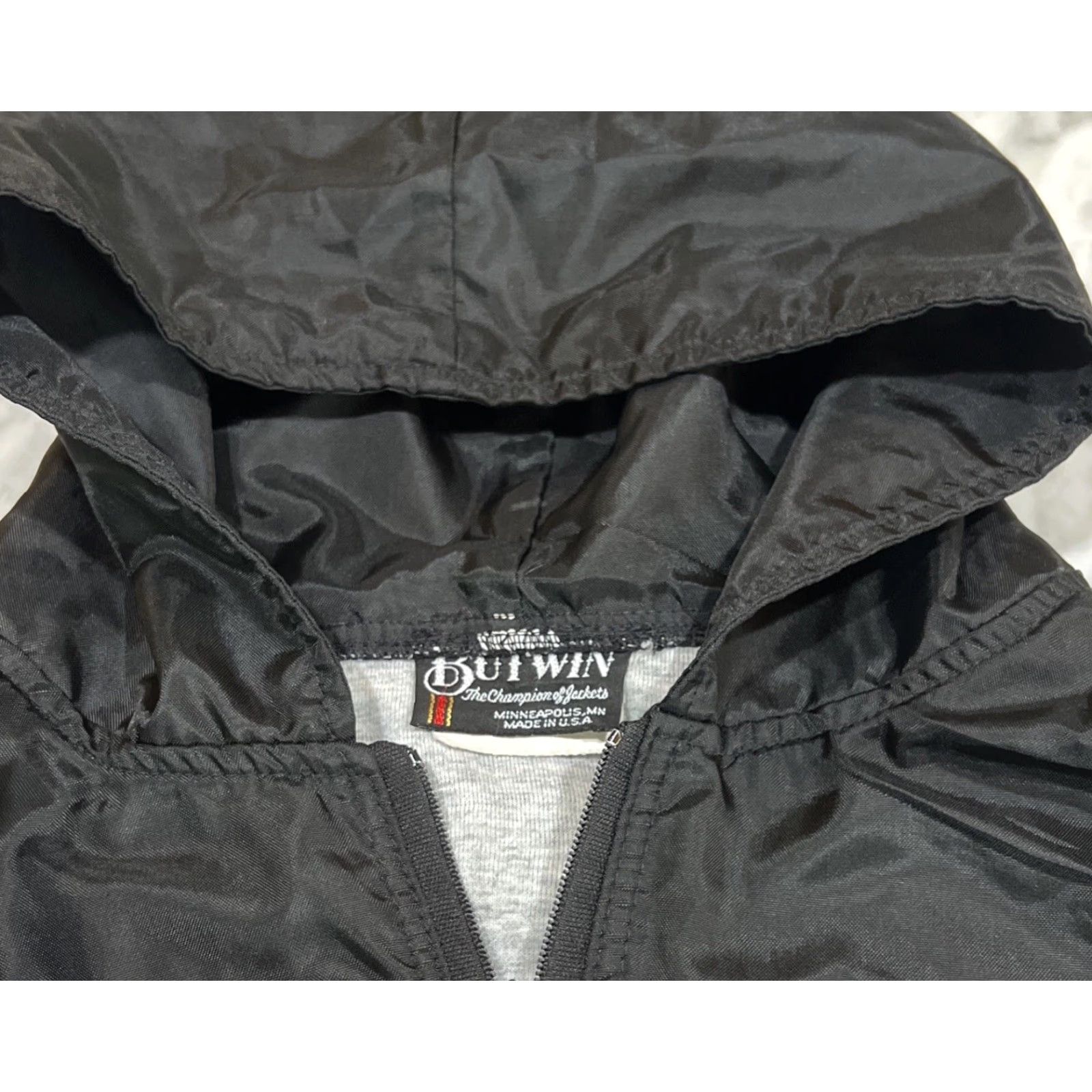 Vintage VINTAGE Butwin Hooded Pullover Jacket Men’s Large Sports Black Union Made USA Jacket Nylon Softshell Windbreaker Zip Hooded Casual Mens $ Size US L / EU 52-54 / 3 - 3 Thumbnail