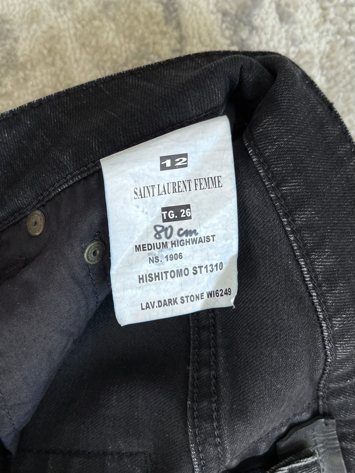 Saint Laurent Paris saint laurent stone washed sample denim Size US 27 - 9 Thumbnail