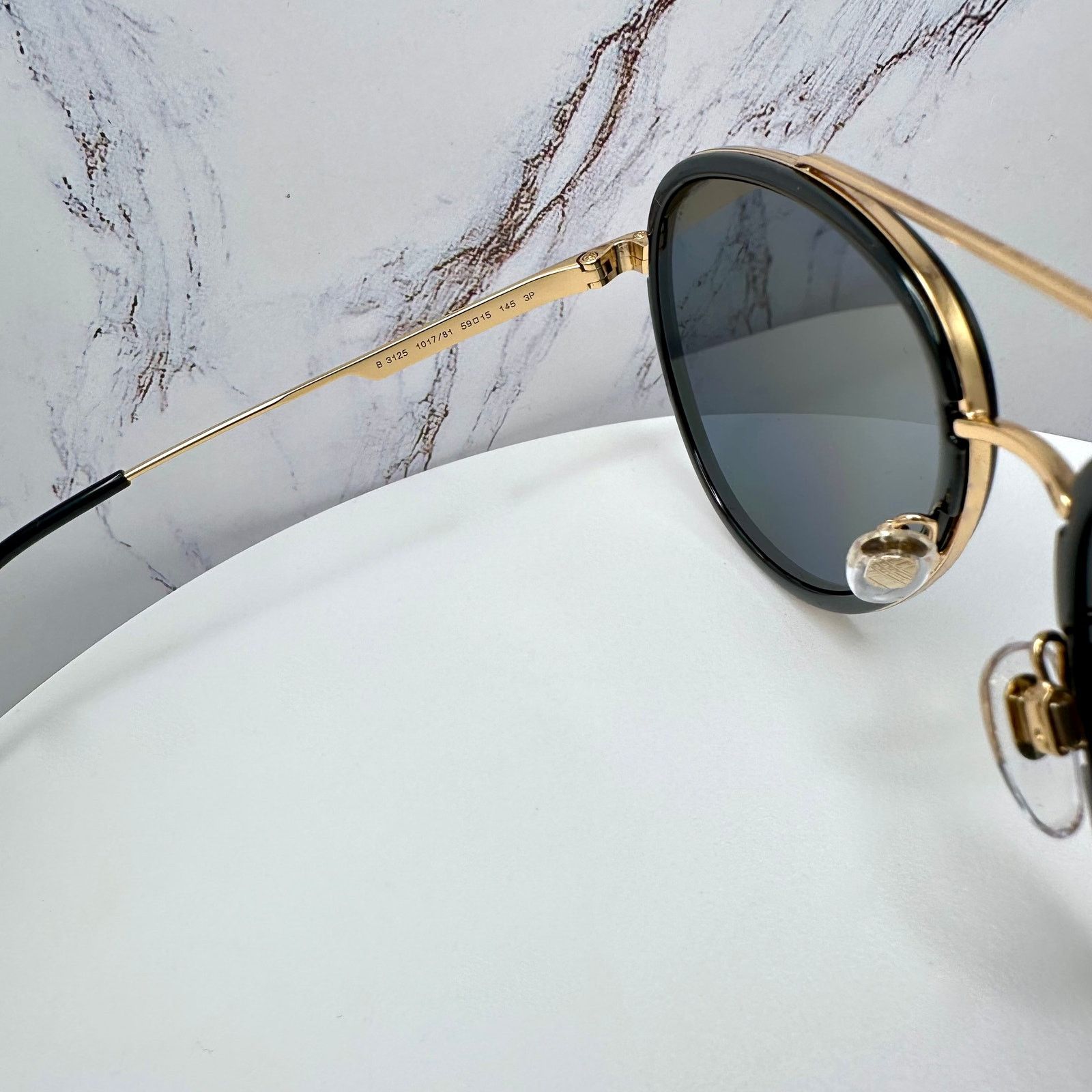 Burberry New Burberry Sunglasses Polarized Gold Black Aviator Size ONE SIZE - 5 Thumbnail