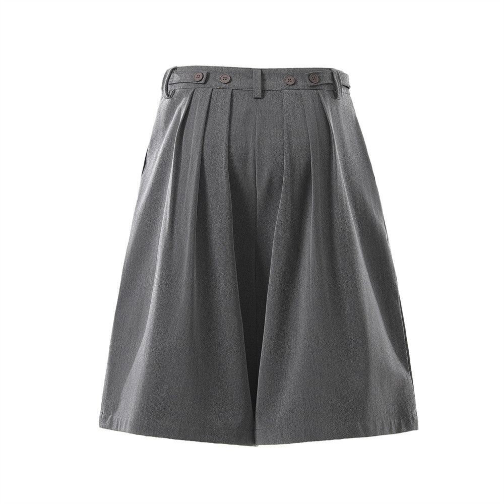 Japanese Brand Men's Vibe Style Casual Solid-Color Wide-Leg Shorts Size US 32 / EU 48 - 2 Thumbnail