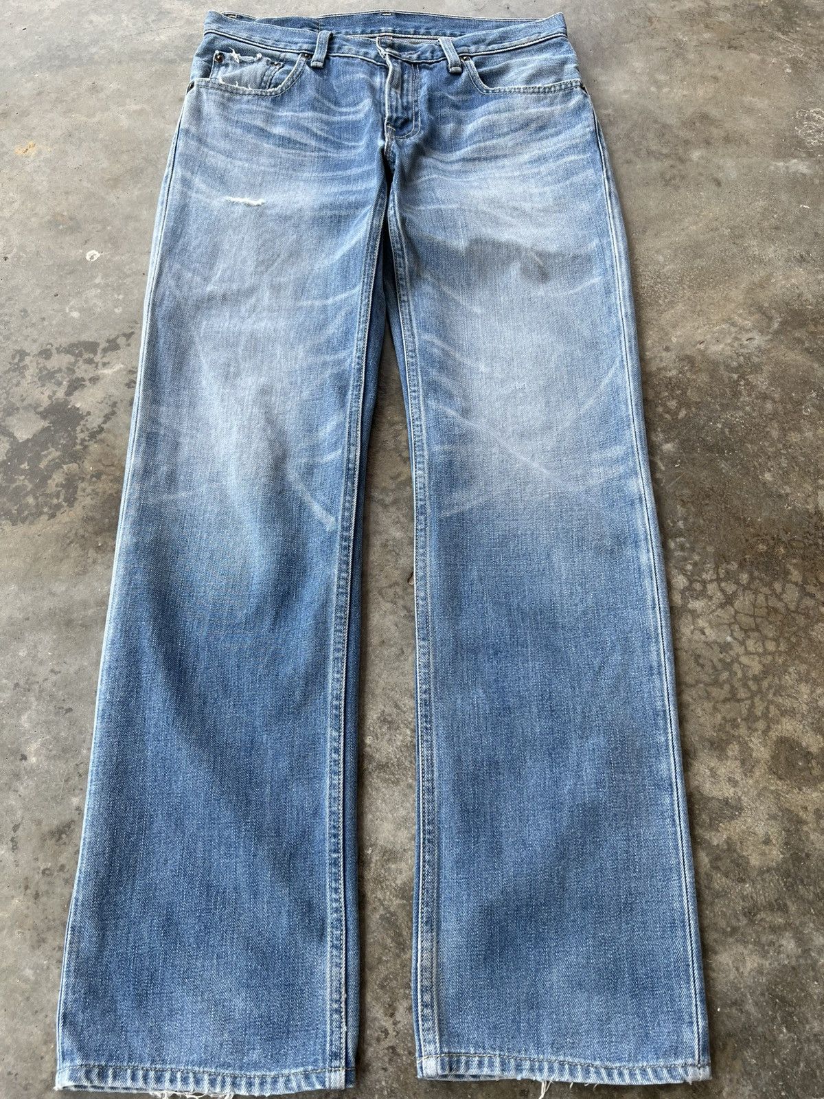 Pre-owned Jean X Levis Vintage Levis 502 Blue Faded Distressed Jean