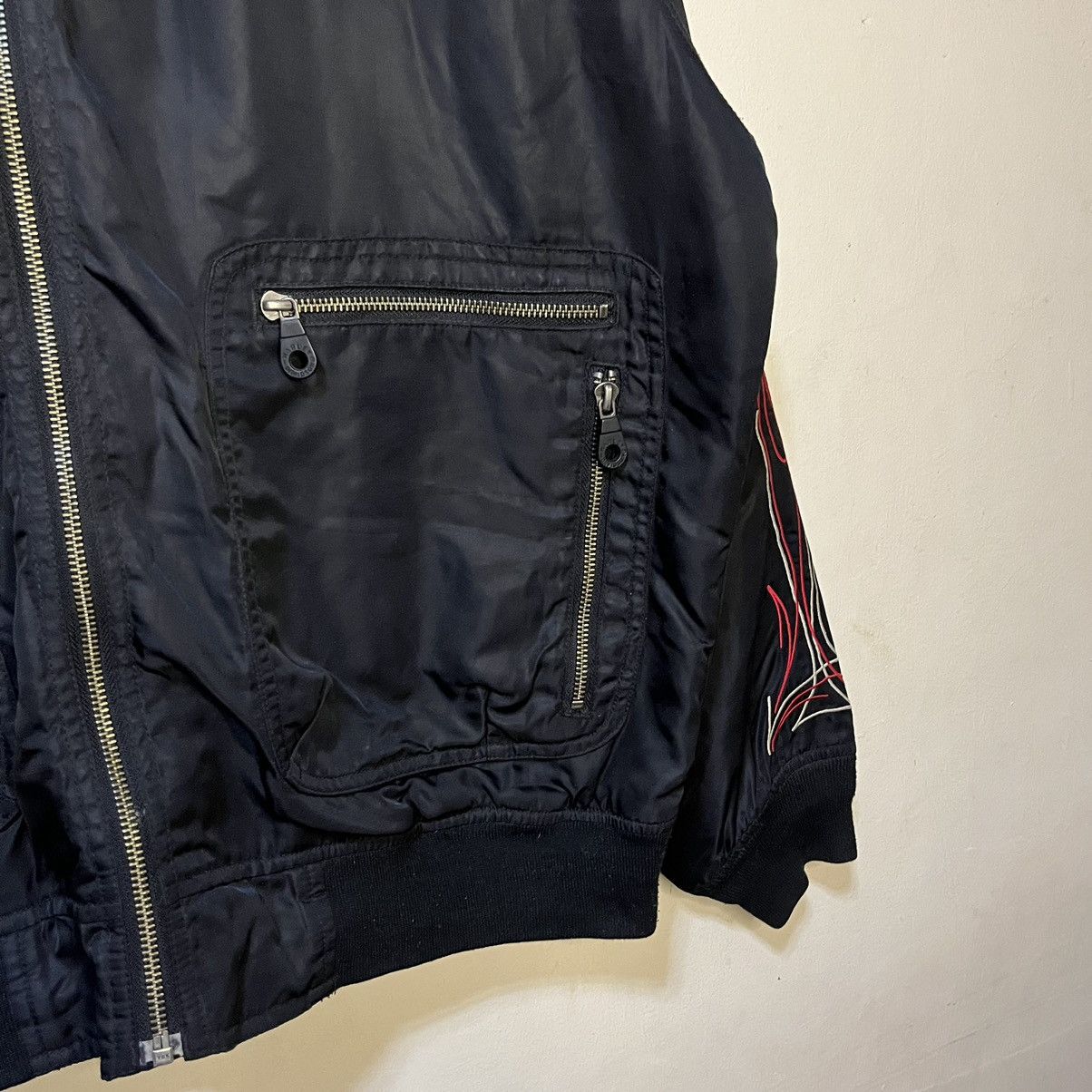Harley Davidson 1990's Harley Davidson Custom Speed Flame Varsity Jacket Size US L / EU 52-54 / 3 - 9 Thumbnail