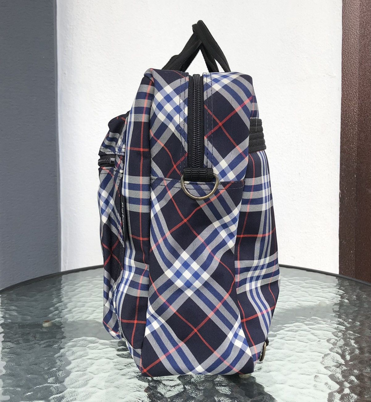 Burberry Vintages BURBERRYS Blue Novachecks Business Document Bag Size ONE SIZE - 5 Thumbnail
