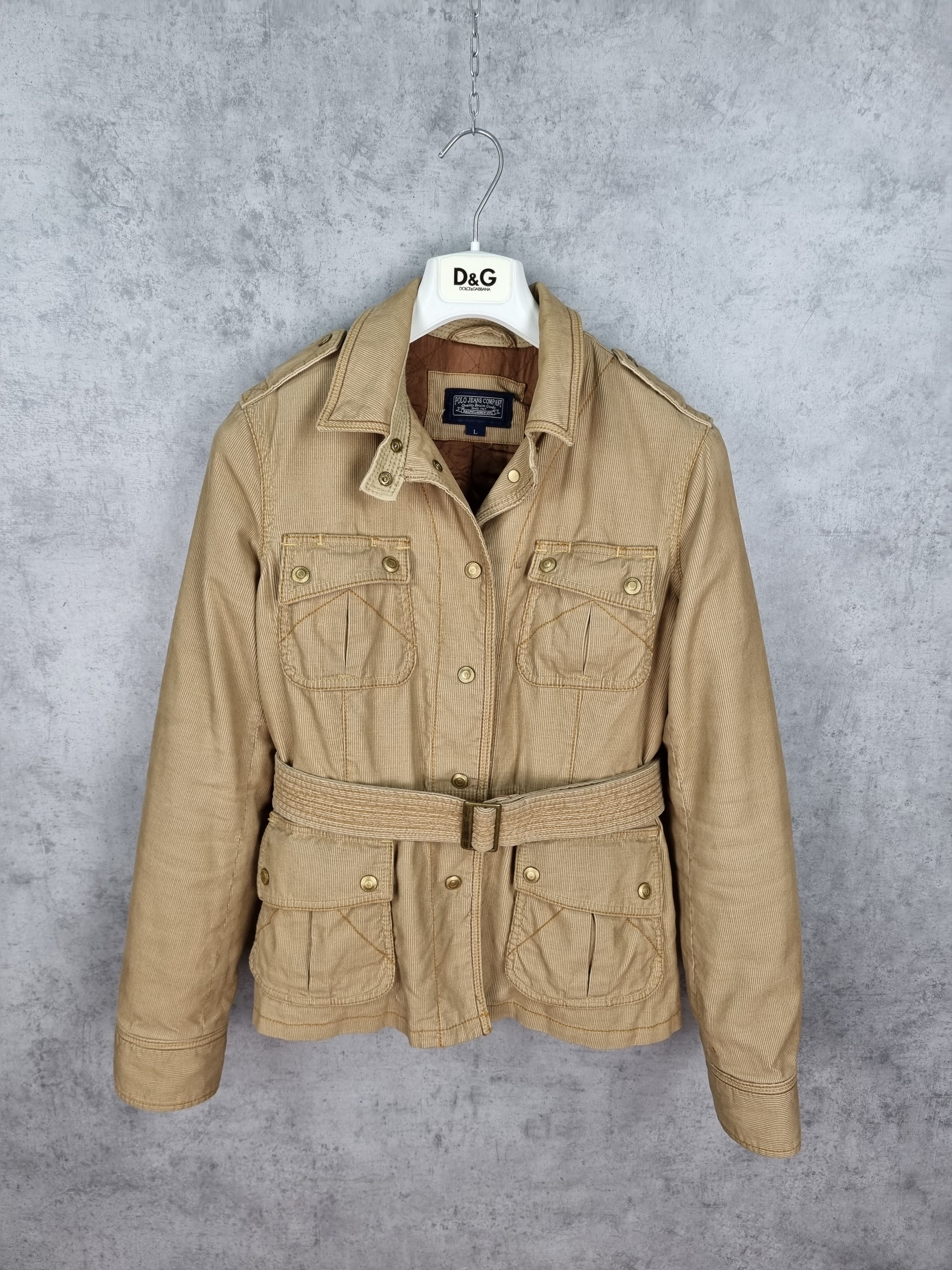 Polo Ralph Lauren × Ralph Lauren Ralph Lauren Corduroy Military Style Blazer Light Jacket Size L / US 10 / IT 46 - 4 Thumbnail