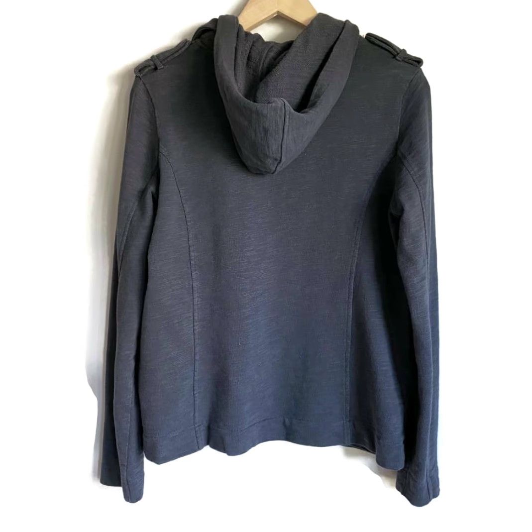 Eddie Bauer Eddie Bauer Womens Hooded Jacket Black Asymmetric Zipper Flap Pockets Large L Size L / US 10 / IT 46 - 2 Thumbnail