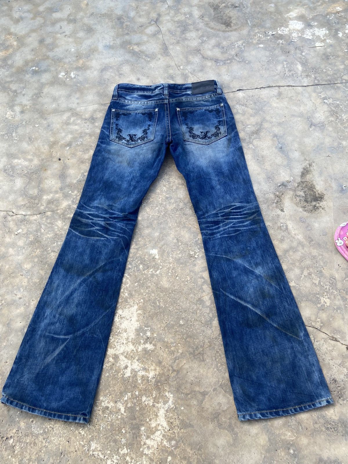 Japanese Brand VINTAGE XFRM SKULL DESIGN AND STUD FLARE PANT Size US 31 - 2 Thumbnail