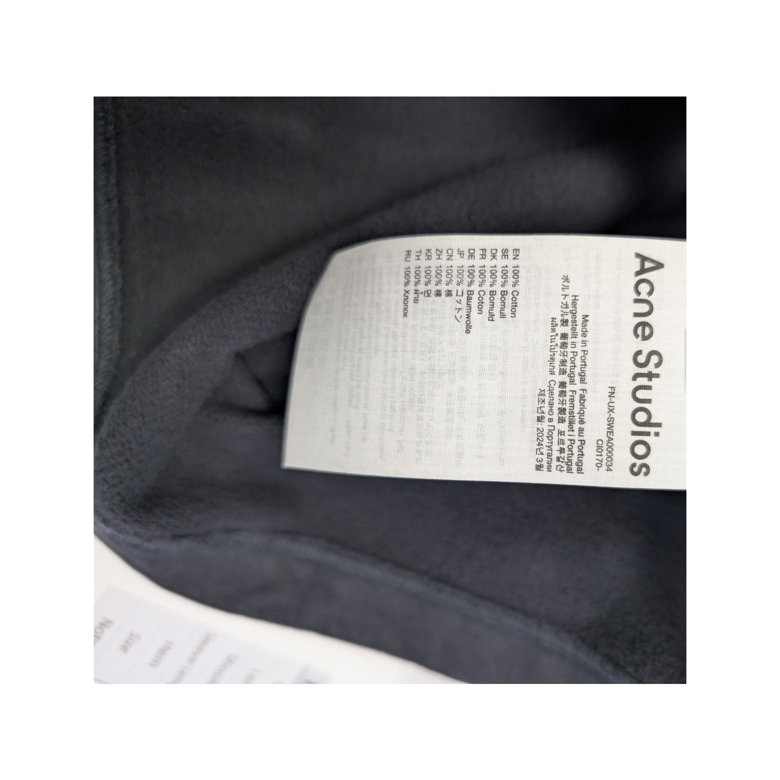 Acne Studios o1rshd1 Logo-Print Cotton Hoodie in Black XL Size US XL / EU 56 / 4 - 17 Thumbnail