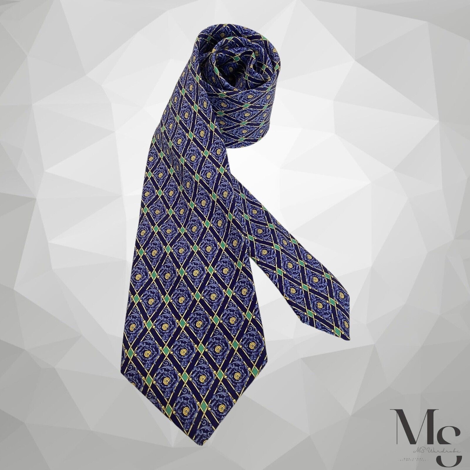 Thomas Pink THOMAS PINK MILLENIUM COLLECTION Purple Baroque Silk Tie Size ONE SIZE - 4 Thumbnail
