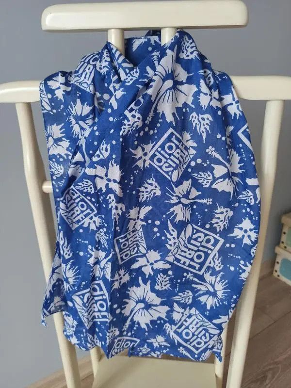 Dior DIOR Scarf Pareo Top Blue White Surf Chick NEW Womens Size ONE SIZE - 12 Thumbnail