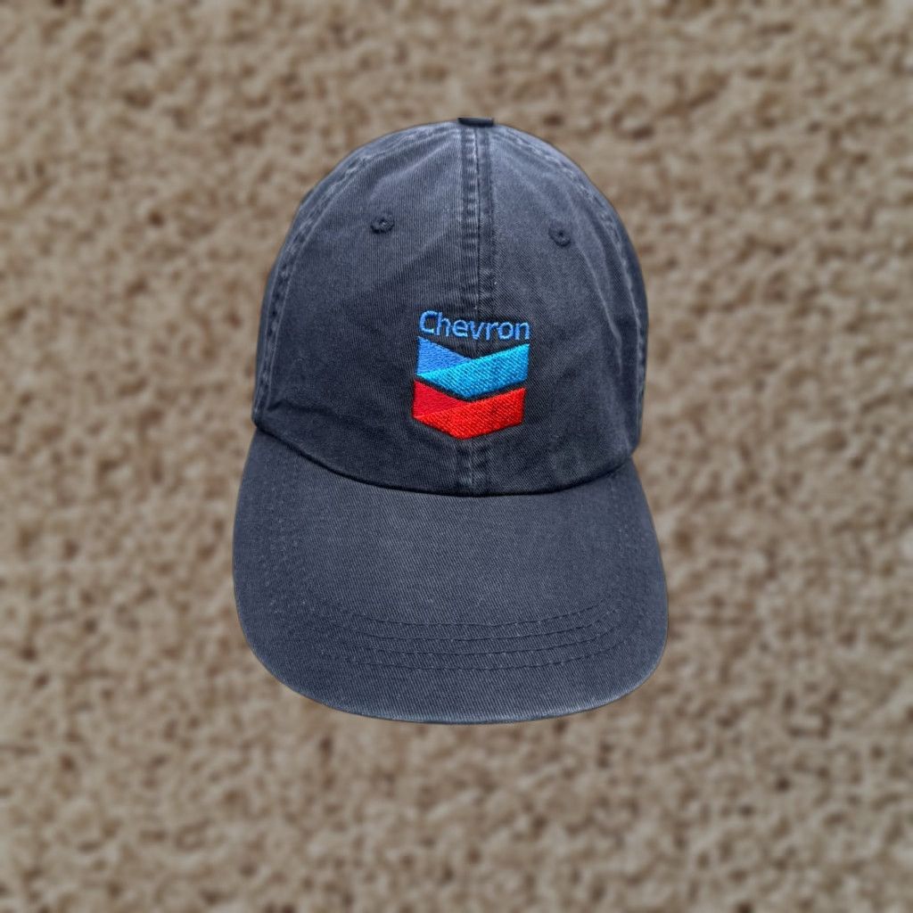 IDEA Ideal Chevron Hat Cap Snap Back One Size Blue Cotton Twill Baseball Cap Logo Adjustable Men Casual Everyday Standards Size ONE SIZE - 1 Thumbnail