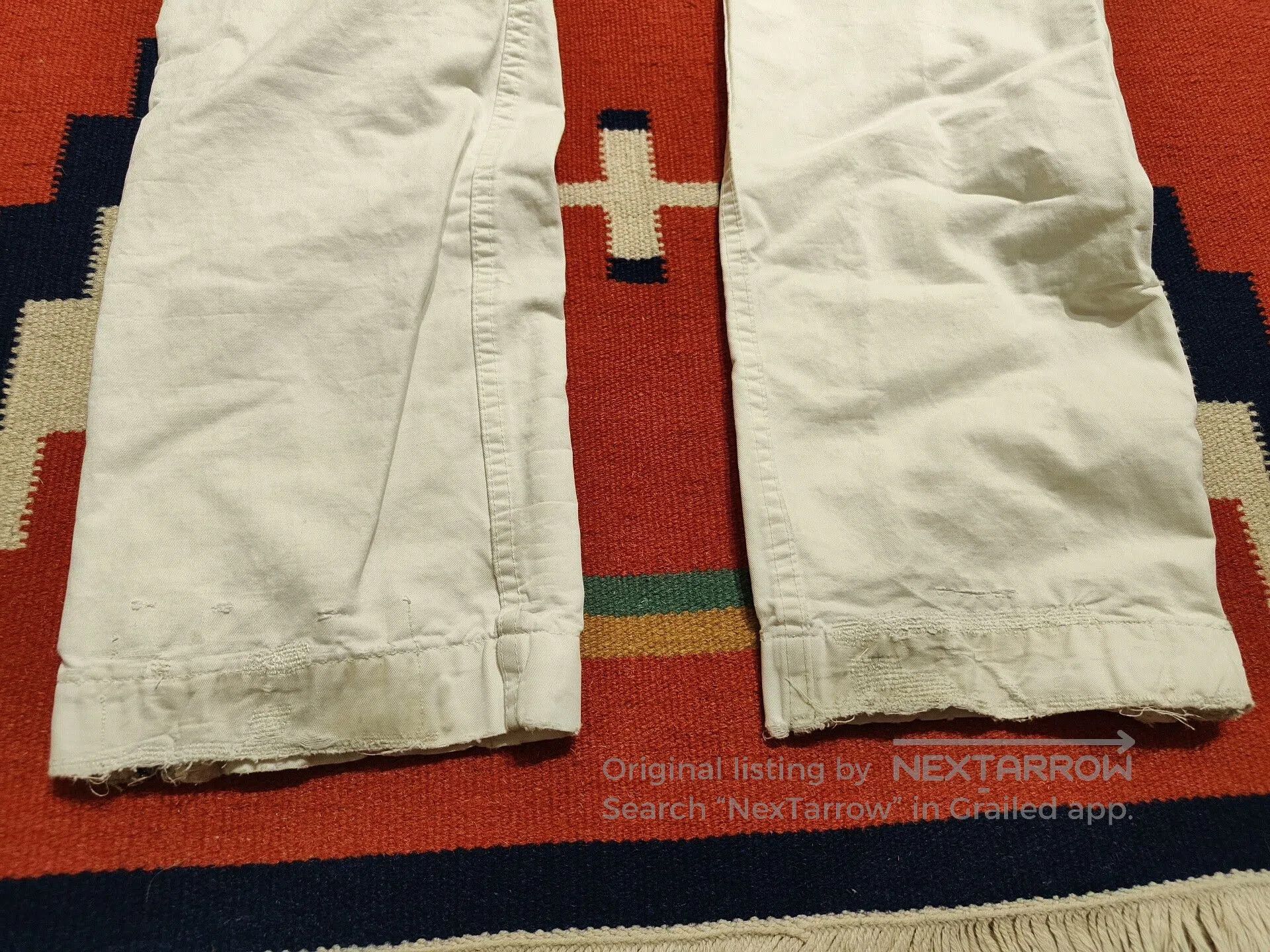 RRL Ralph Lauren RRL Vintage Style White Cargo Pants. Size US 32 / EU 48 - 9 Thumbnail