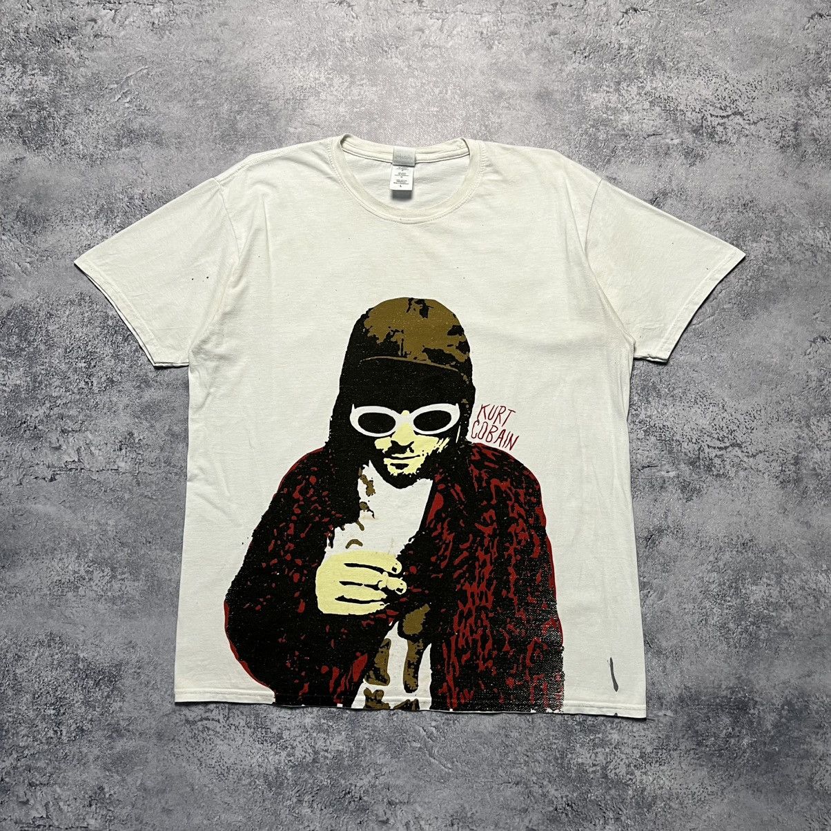Band Tees Vintage Kurt Cobain Nirvana Tee Y2K Rock Band Size US L / EU 52-54 / 3 - 1 Thumbnail