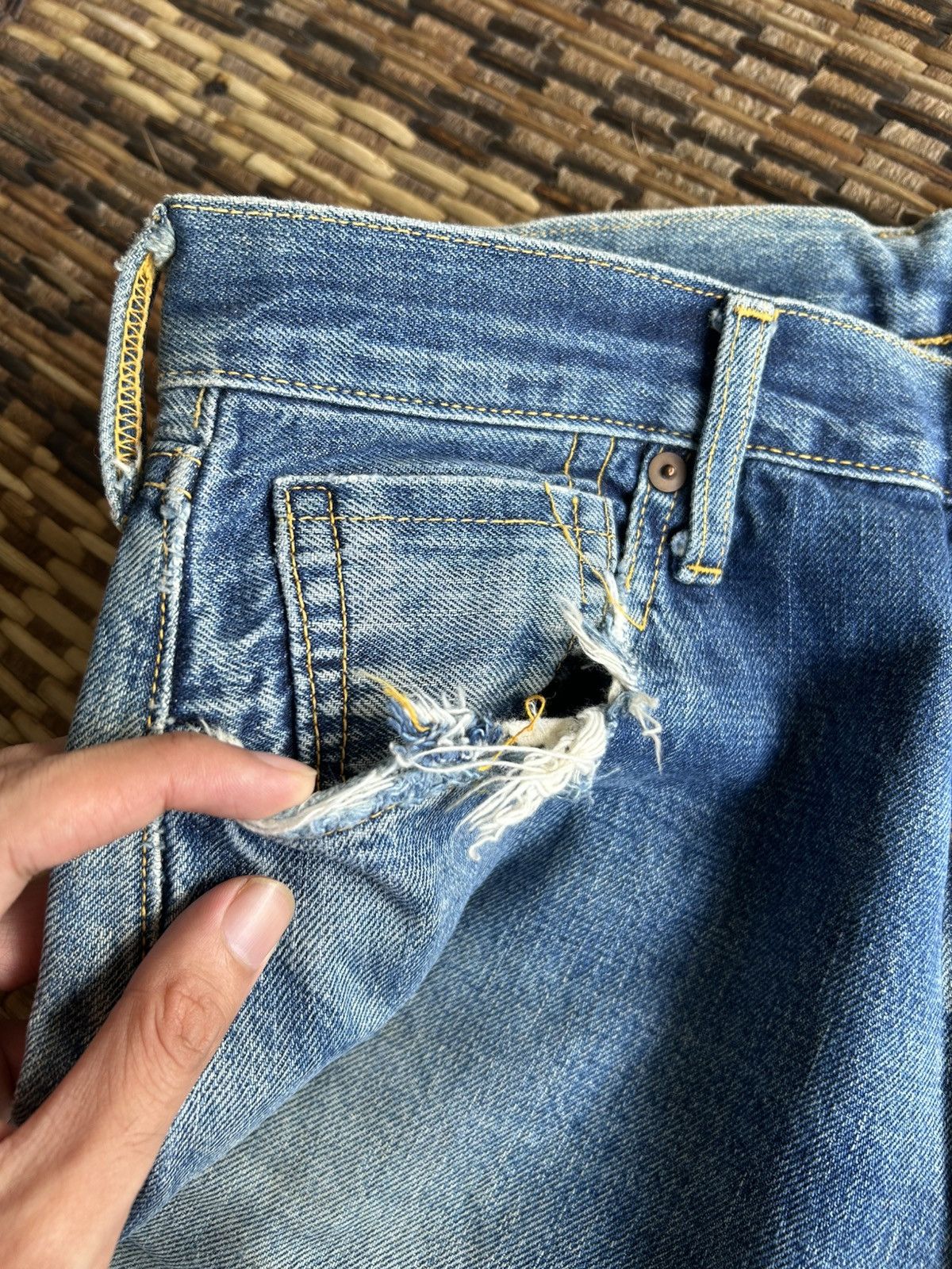Japanese Brand × Kapital × Vintage Japanese Salvedge Vintage Distressed Denim Jeans Size US 29 - 19 Thumbnail