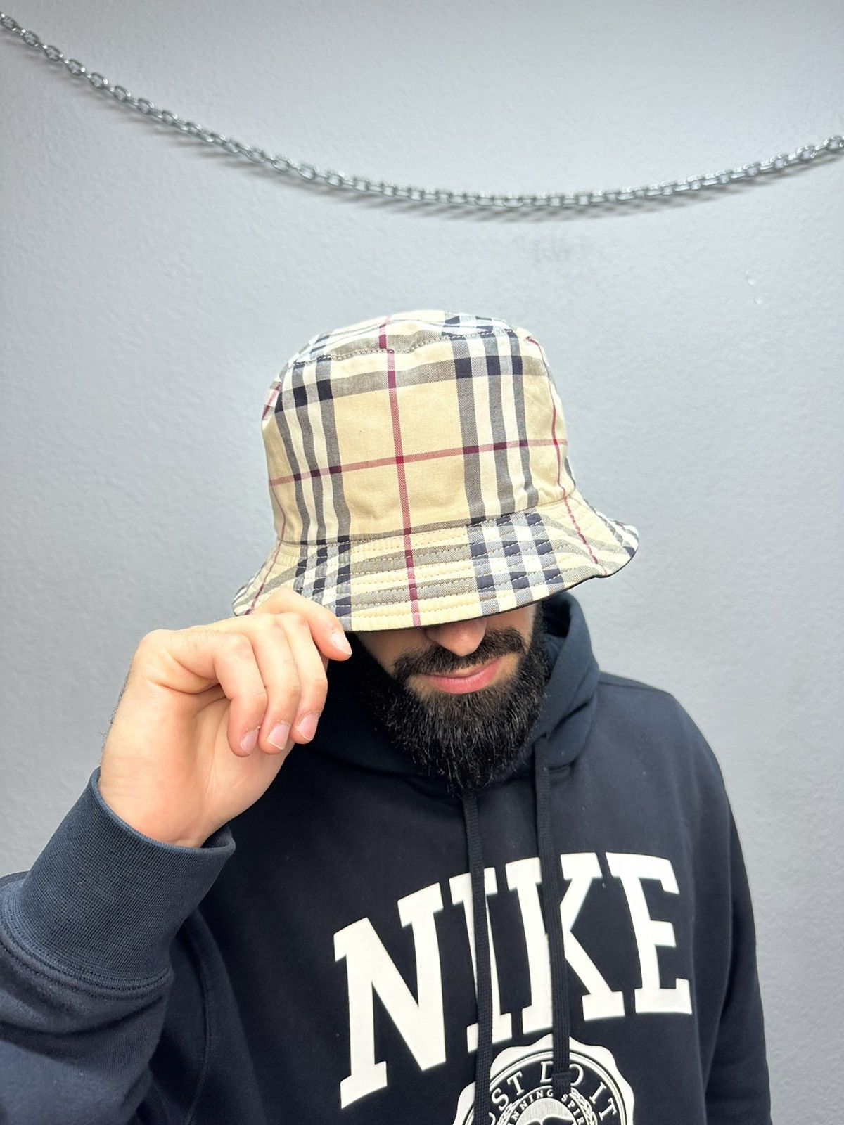 Burberry Vintage Burberry Bucket Hat Nova Check Reversible Y2K Size ONE SIZE - 1 Thumbnail