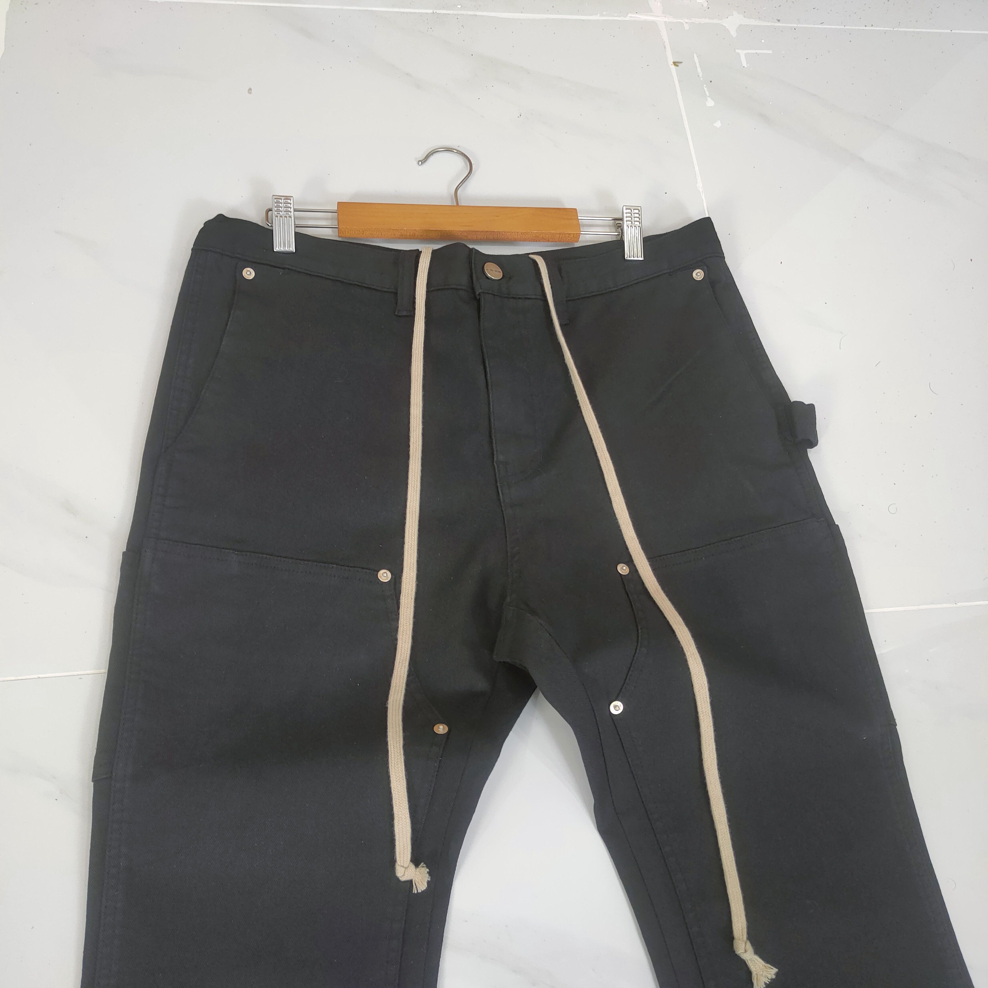 Japanese Brand ATTENTIONROW DOUBLE KNEE FLARED CARGO PANTS Size US 34 / EU 50 - 16 Thumbnail