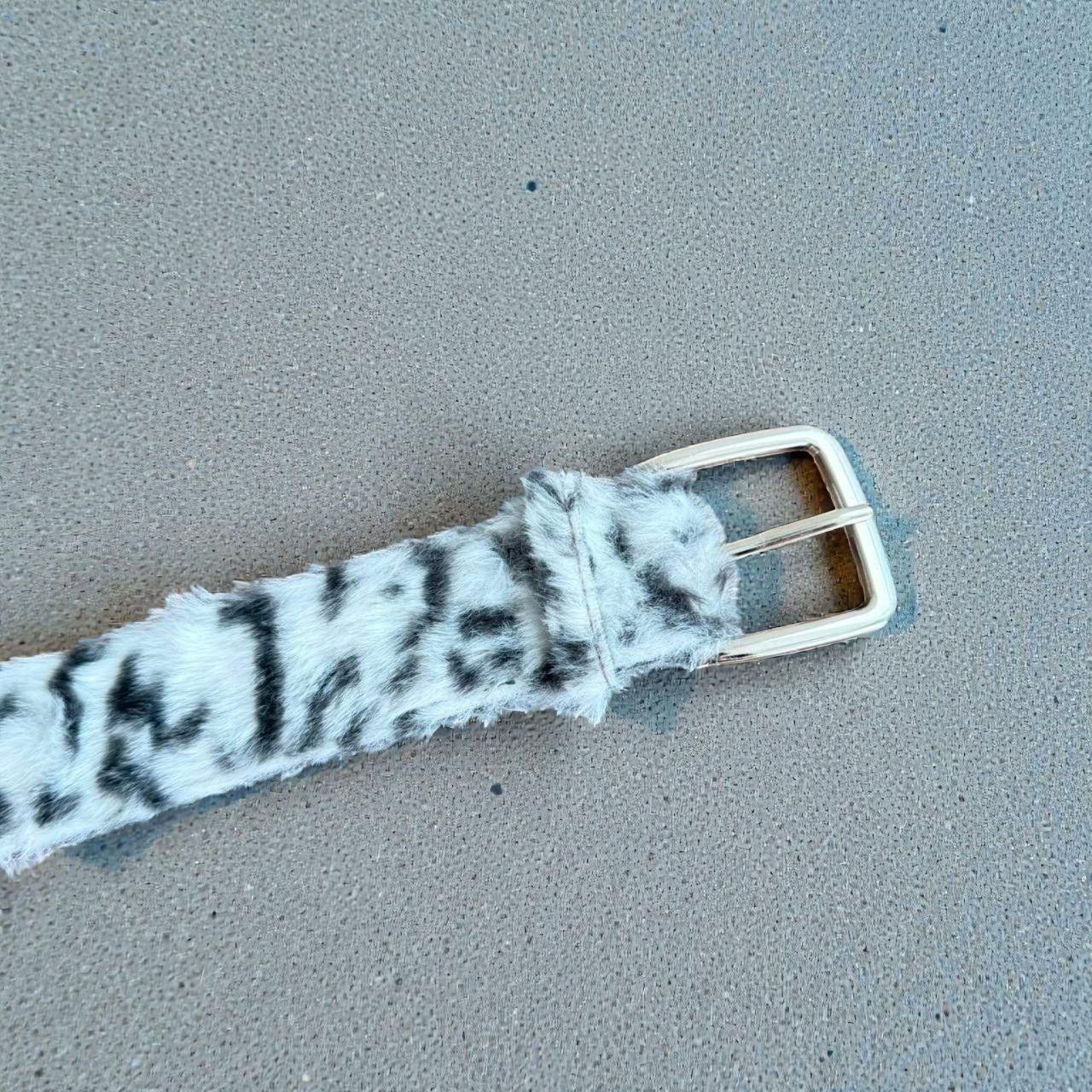 Other White Leopard Print Western Belt Size ONE SIZE - 6 Thumbnail