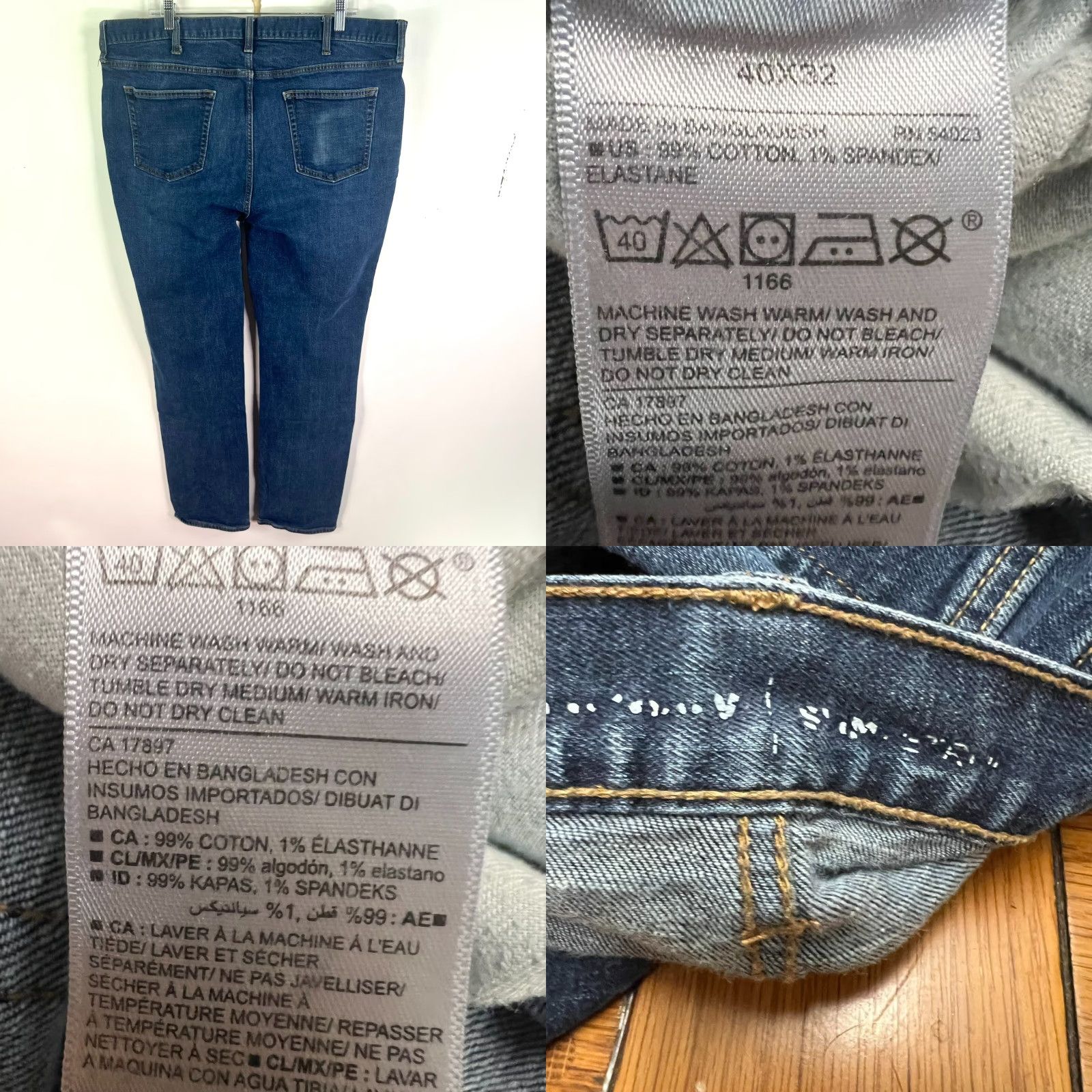 Old Navy VINTAGE Old Navy Jeans Men 40x32 Straight Denim Blue USA Retro Grunge 1980s Mens Size US 40 / EU 56 - 8 Thumbnail