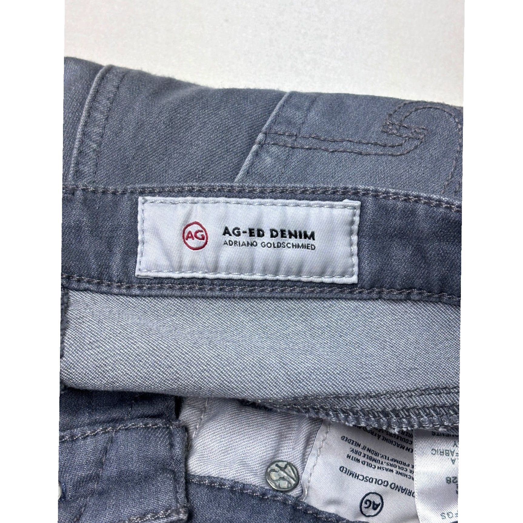 Vintage AG Adriano Goldschmied The Legging Super Skinny Jeans 26 Grey SPG1288 Women 5-Pocket Zip Button Charcoal Wash Slimming Stretch Size 26" / US 2 / IT 38 - 5 Thumbnail