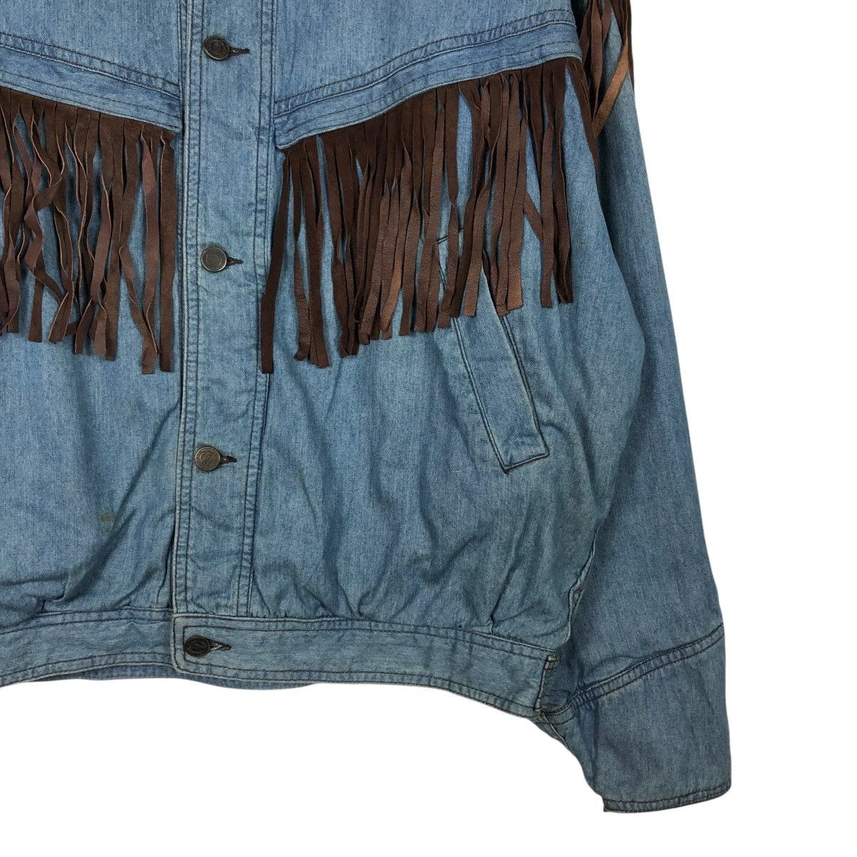 Japanese Brand 🔥VINTAGE BOMBER DENIM JACKET PAZZO CO LTD ISSEY MIYAKE Size US M / EU 48-50 / 2 - 7 Thumbnail