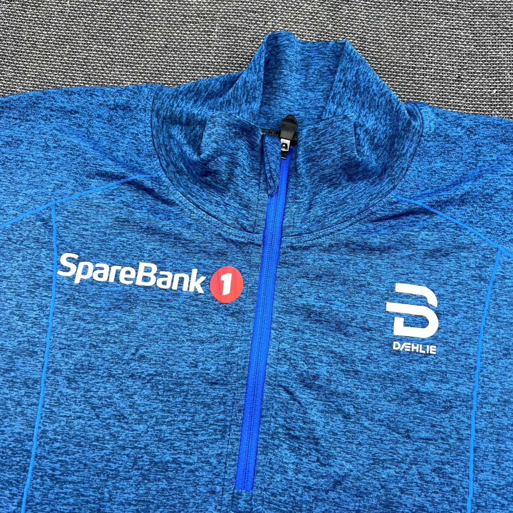 Layer 8 Bjorn Daehlie Mens Ski Top Medium 1/4 Zip Base Layer Shirt Blue Sparebank XC Size US M / EU 48-50 / 2 - 3 Thumbnail