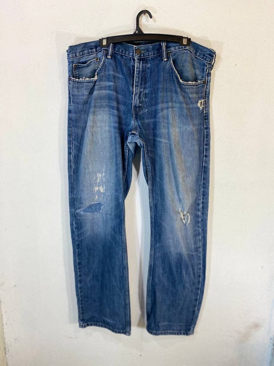 Levi's levis 514 distressed denim nice design Size US 42 / EU 58 - 6 Thumbnail