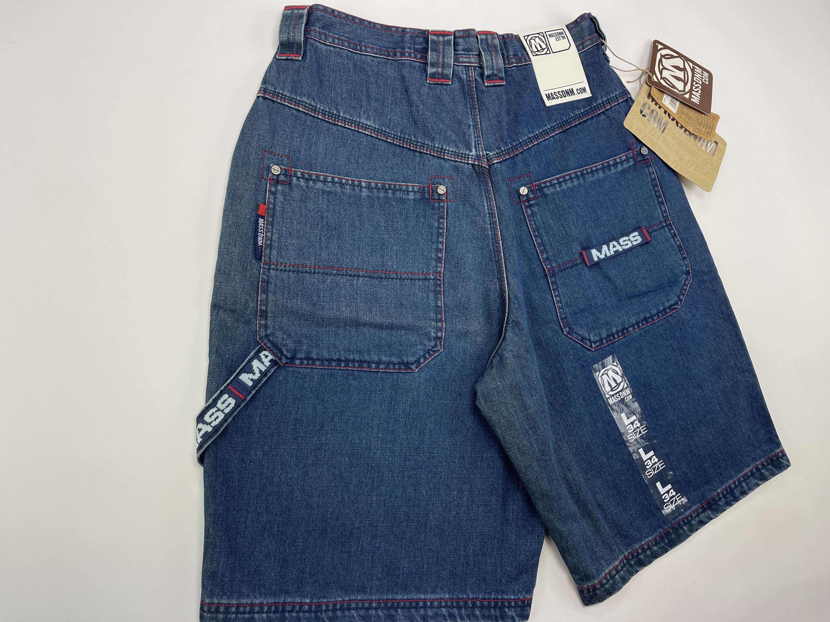 Vintage Mass DNM jeans shorts, vintage hip hop, 90s, skater, size 34 Size US 34 / EU 50 - 2 Thumbnail