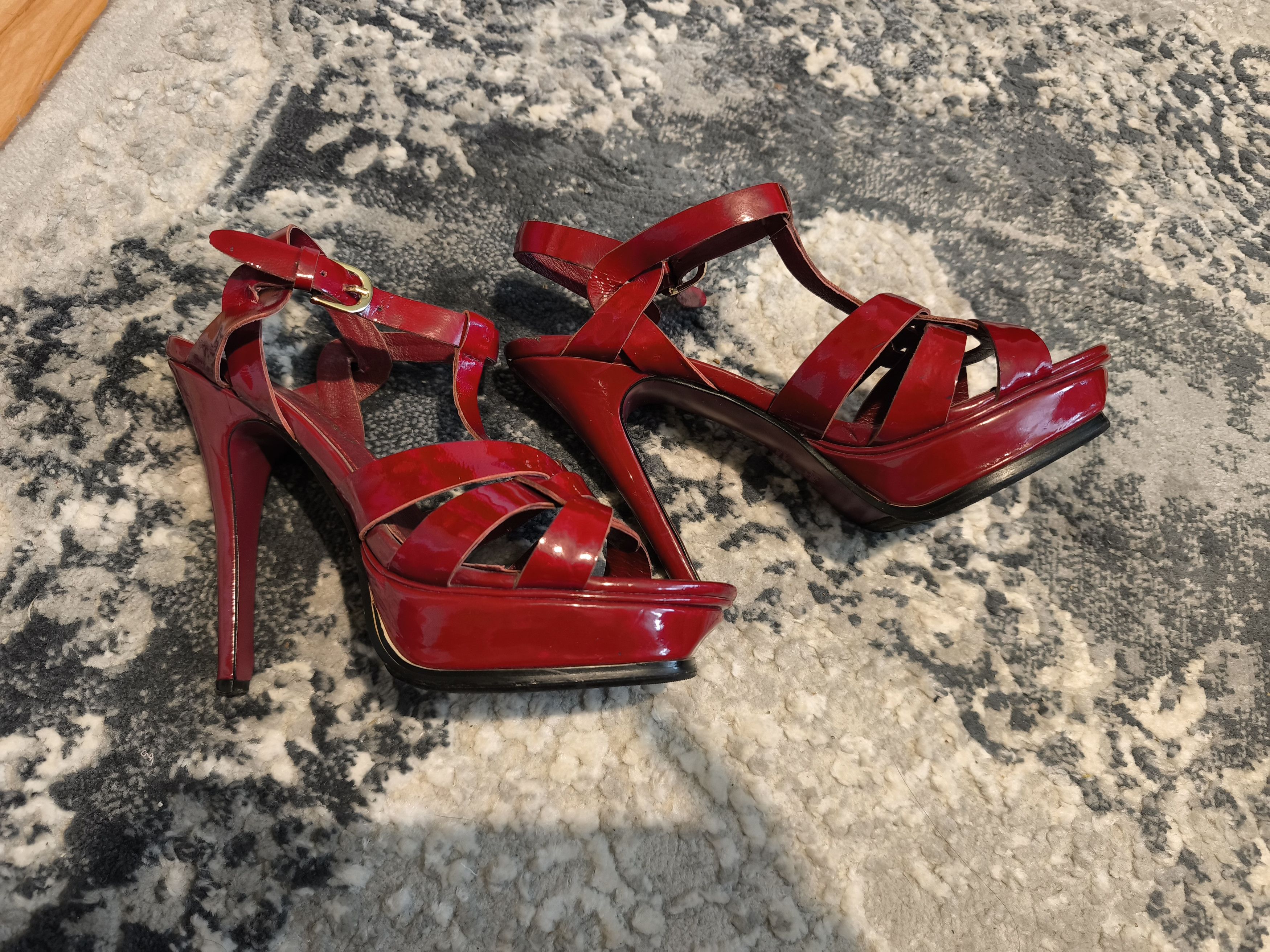 Yves Saint Laurent YSL Tribute high heel 100 leather made in italy Size US 8 / IT 38 - 3 Thumbnail