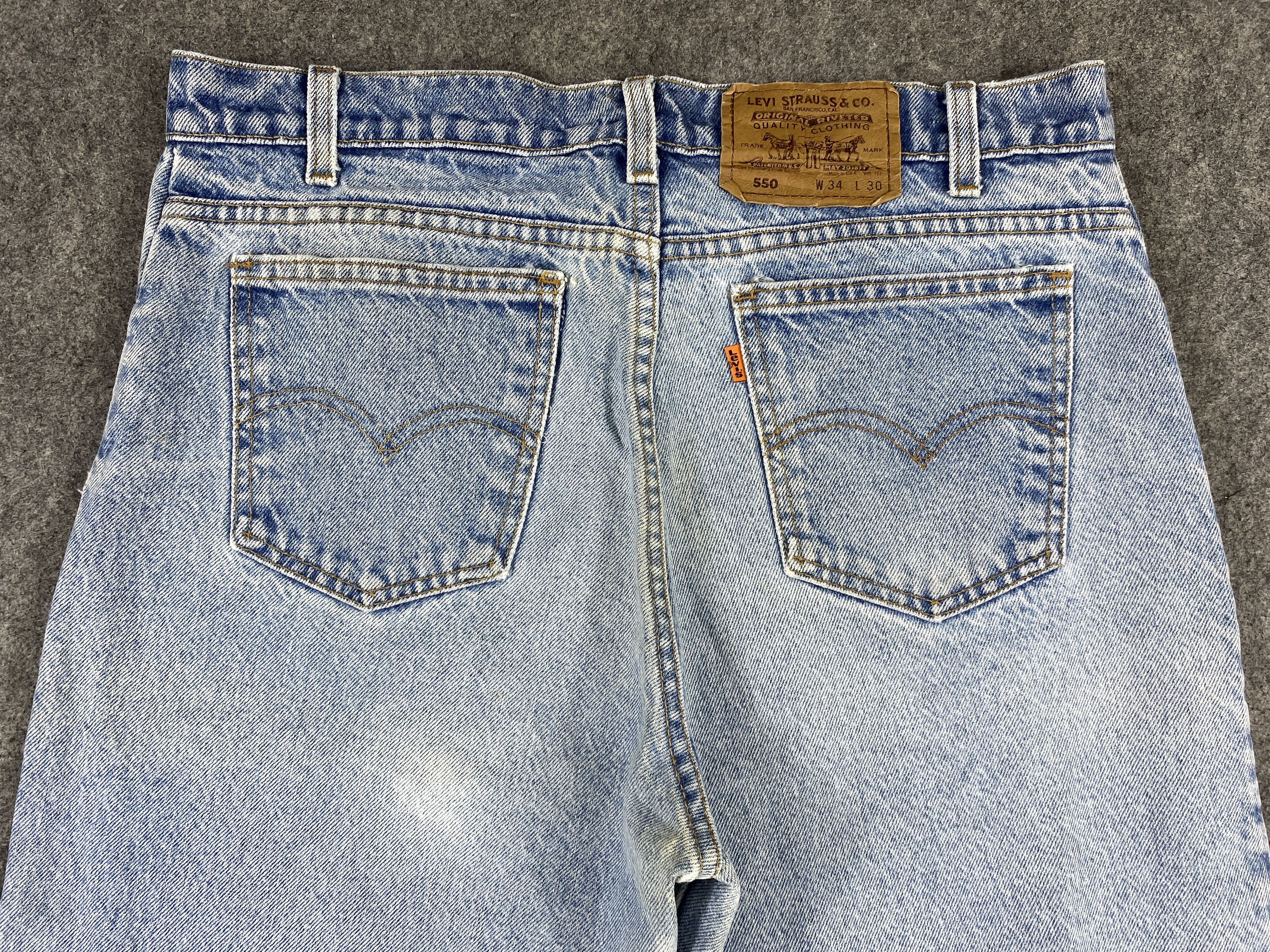 Levi's 90's Blue Wash Vintage Levi's 550 USA 33x29 Denim -JN1785 Size US 33 - 4 Thumbnail
