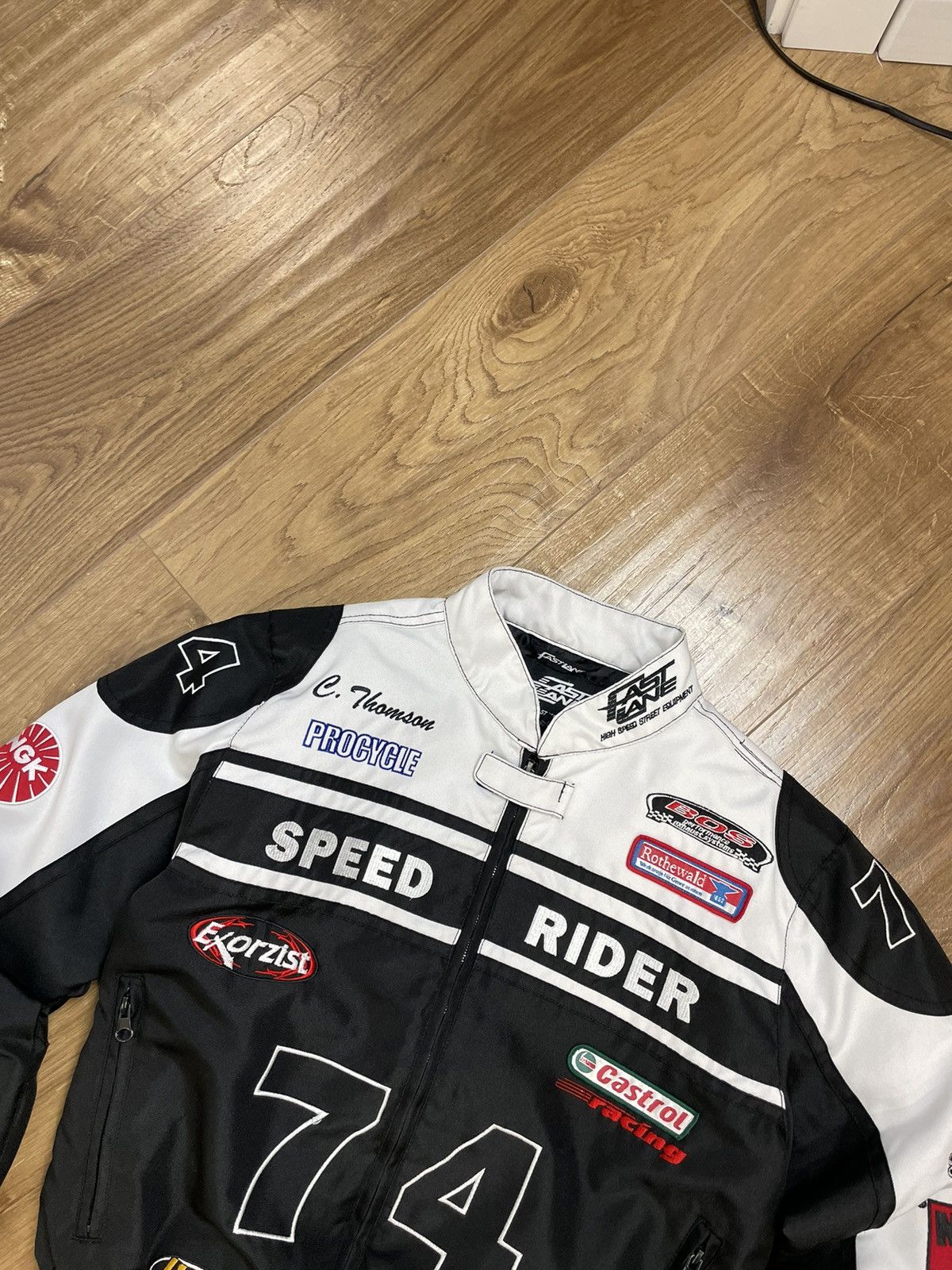 Vintage Vintage Y2K 74 Speed Rider Bridgestone Racing Jacket Bomber Size US XS / EU 42 / 0 - 3 Thumbnail