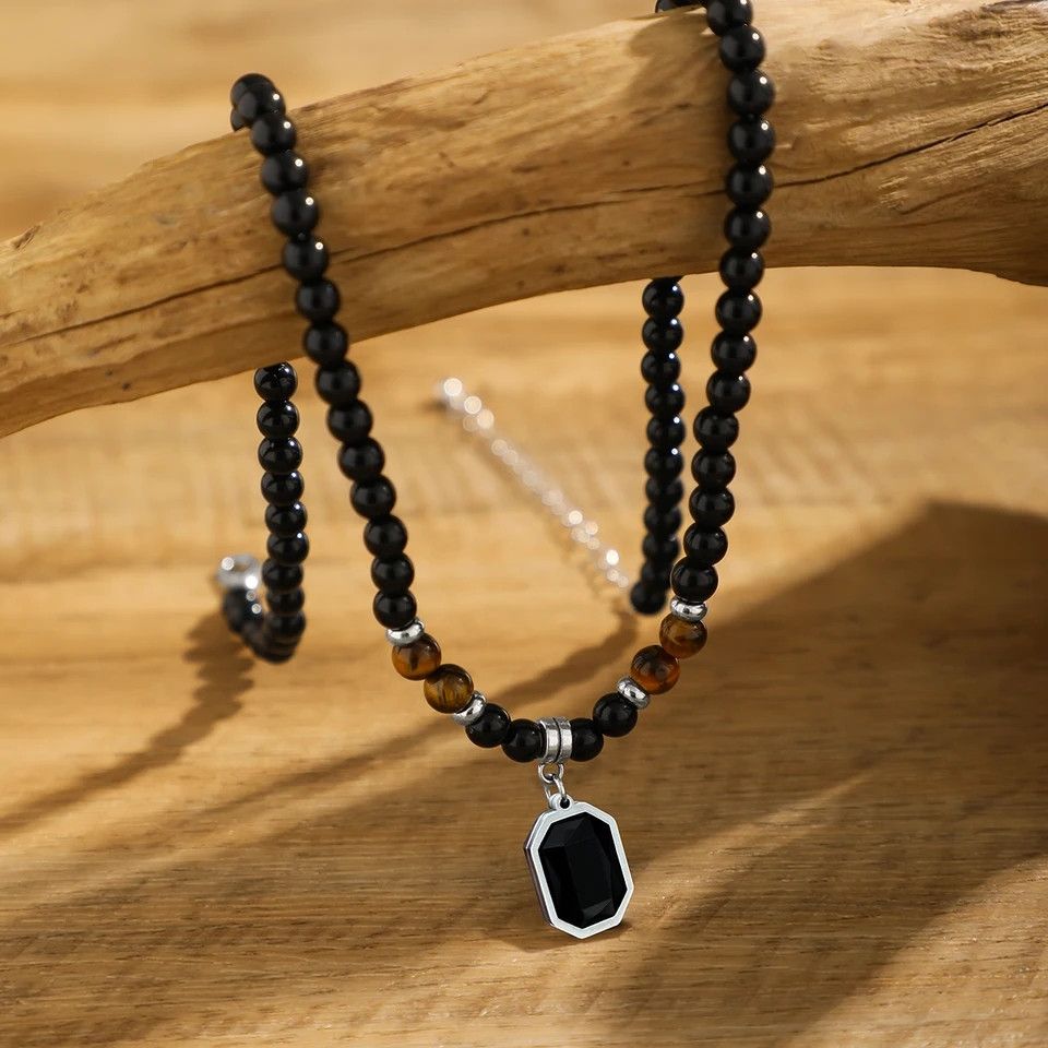 Other Black Bead Pendant Necklace Size ONE SIZE - 1 Thumbnail