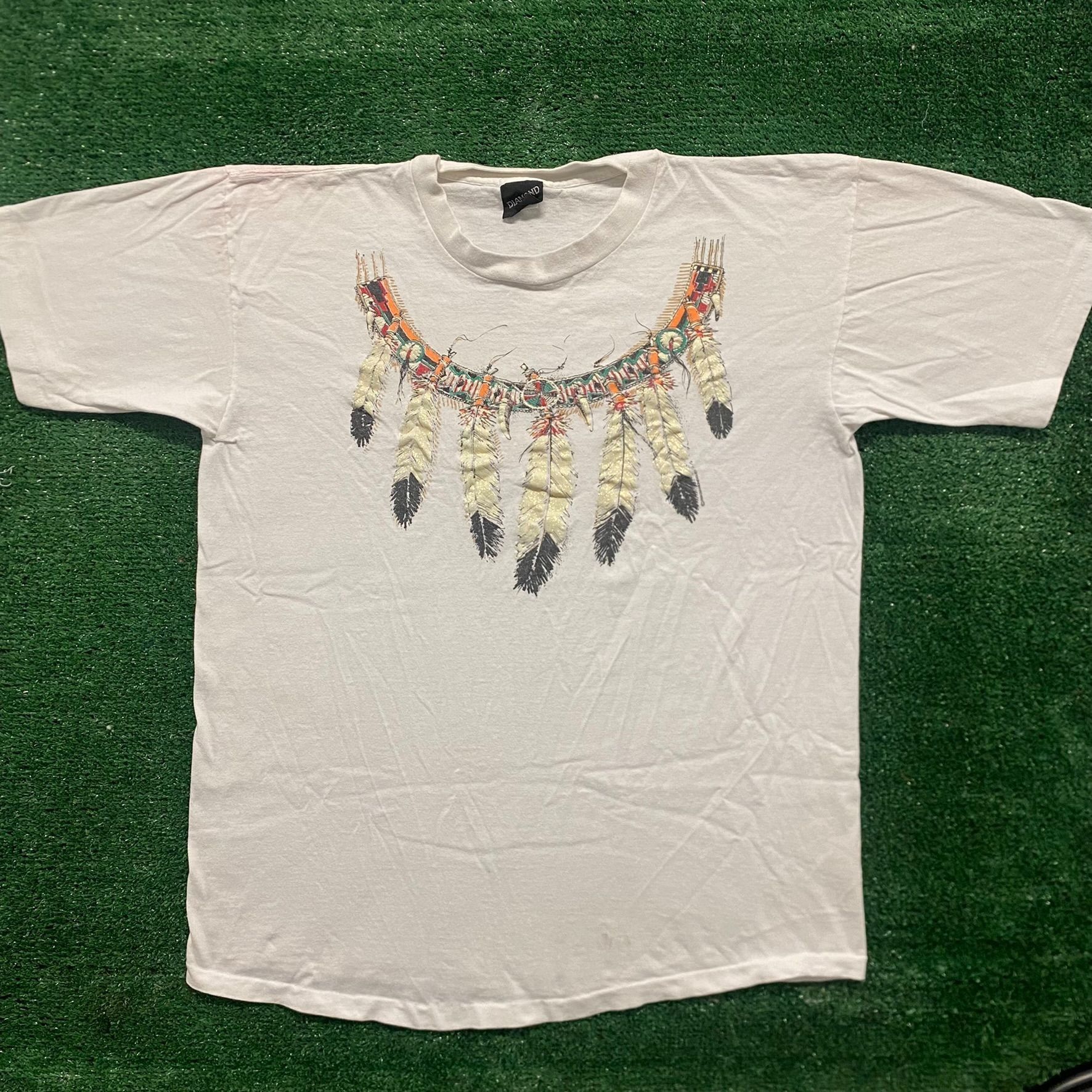 Vintage Vintage 80s Native American Shirt Tribal Glitter Western Tee Size US XL / EU 56 / 4 - 1 Thumbnail