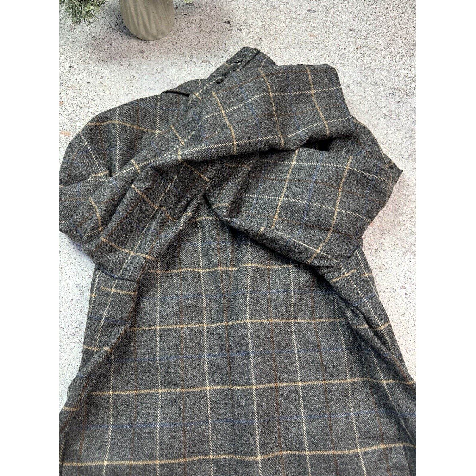 Hackett Hackett London Light Wool Plaid Blazer Jacket Size 40(180) Size 40R - 22 Thumbnail