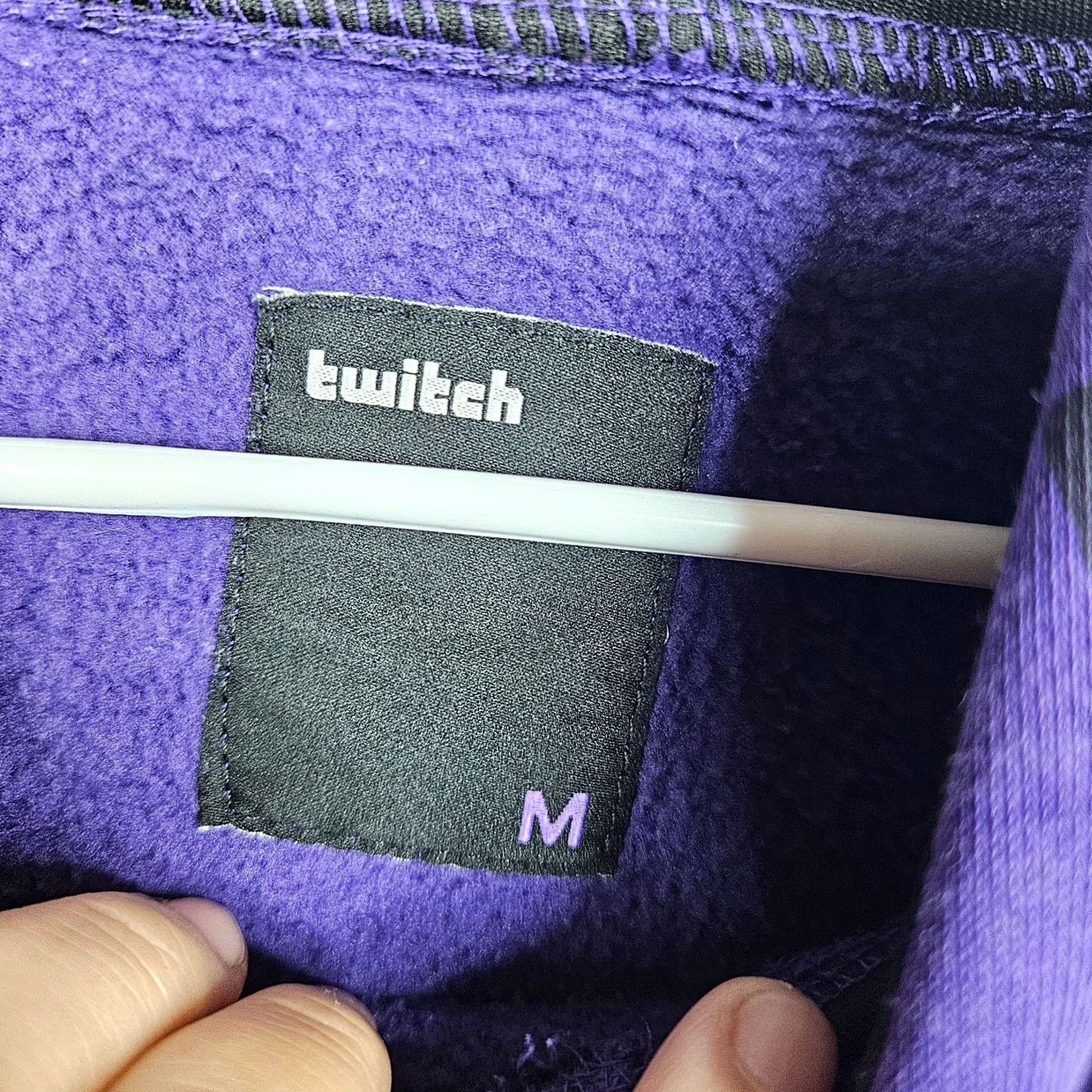 Logo 7 Twitch Unisex Hoodie Long Sleeve Size M Purple Logo Print Pullover Hooded Cotton Polyester Sweatshirt Classic Casual Size US M / EU 48-50 / 2 - 8 Thumbnail