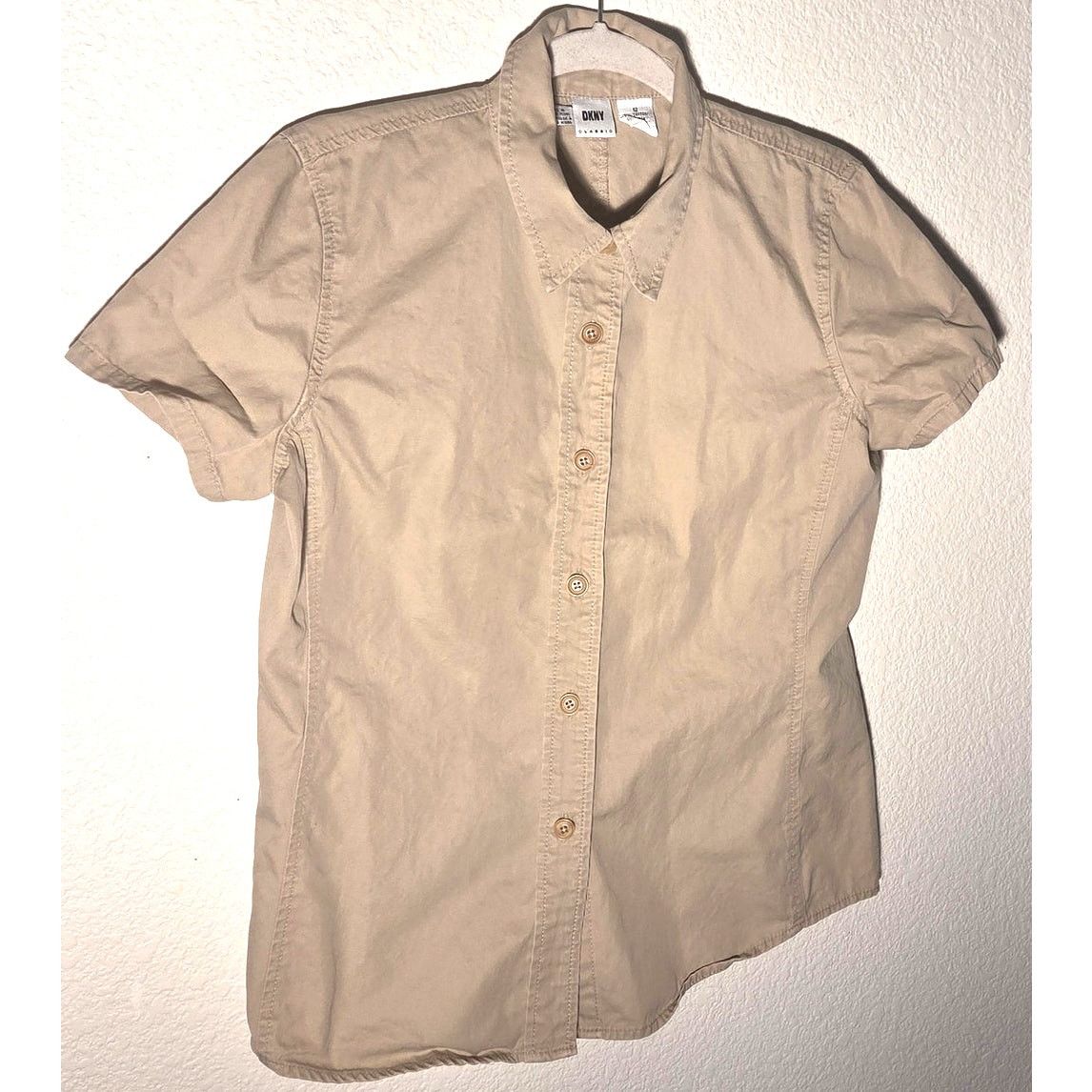 DKNY Stylish DKNY Classic Short Sleeve Button Up Shirt - Size 12 Size XL / US 12-14 / IT 48-50 - 2 Thumbnail