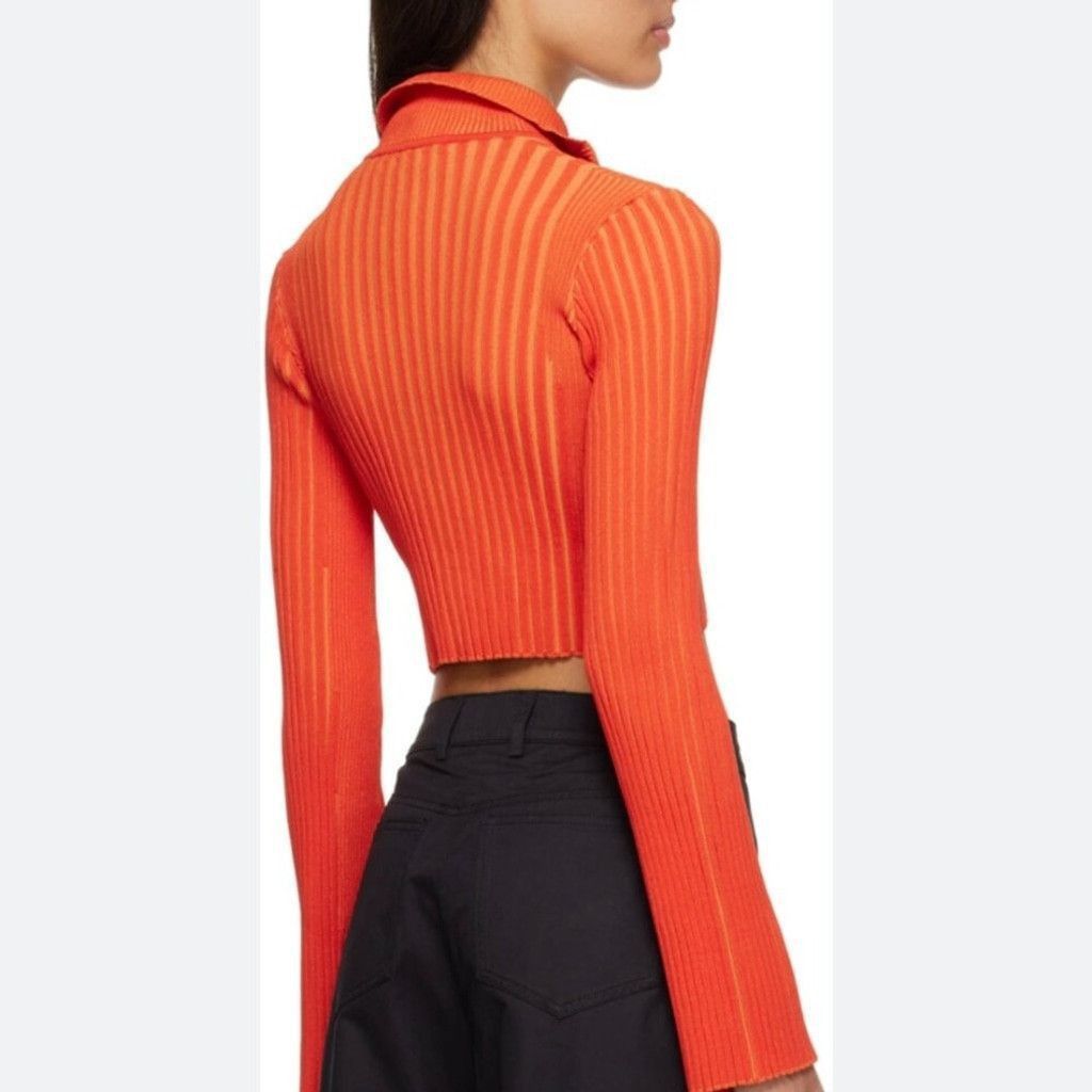 PrettyLittleThing PrettyLittle Thing pink orange knit cropped top stretchy S Size L / US 10 / IT 46 - 1 Thumbnail