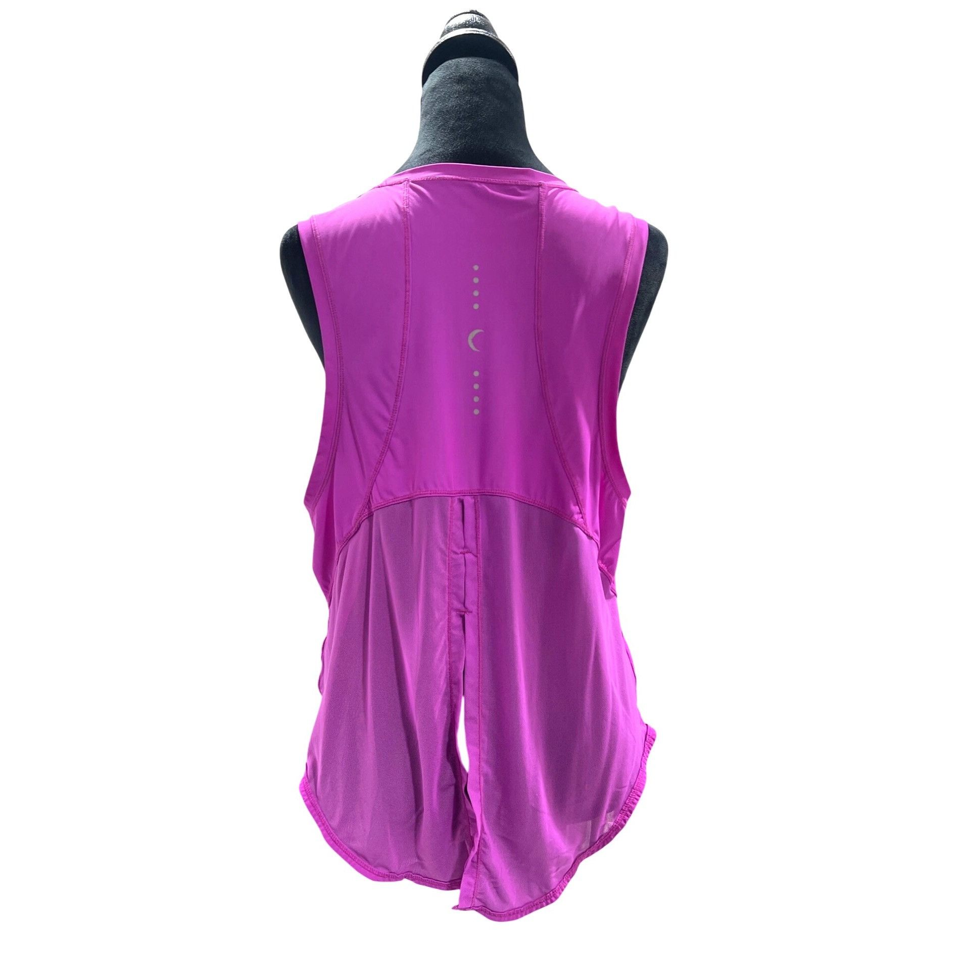 Other Women's Purple Open-Back Tie Workout Tank Top Sheer Mesh Pan Size L / US 10 / IT 46 - 3 Thumbnail