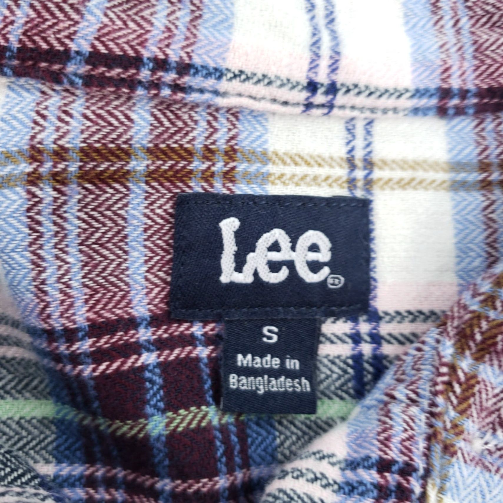 Lee Womens Flannel Shirt Small Lee Blue Pink White Plaid Long Sleeve Casual Size S / US 4 / IT 40 - 5 Thumbnail