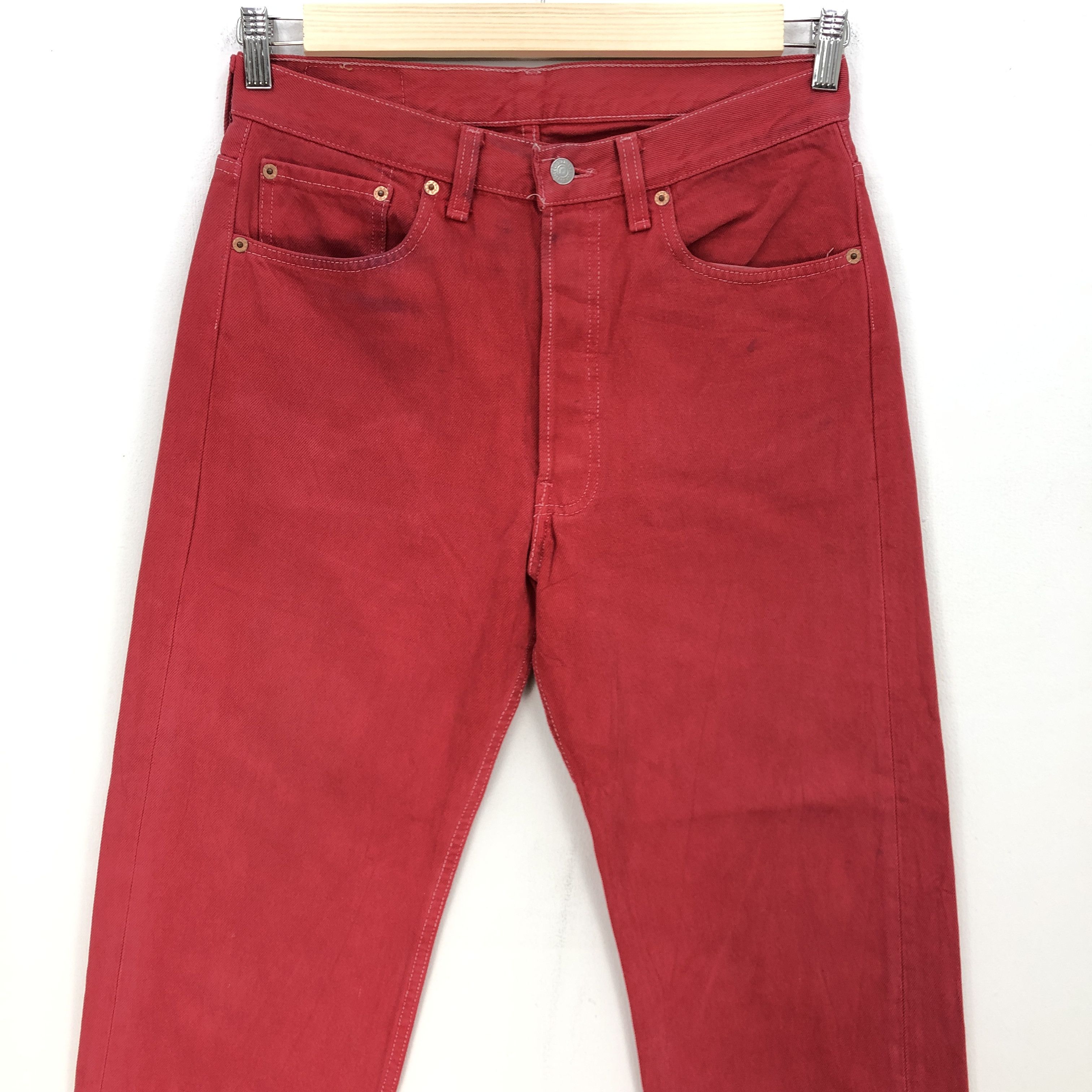 Levi's Vintage Levis 501 Jeans Red Levi's Faded Denim Size 30" / US 8 / IT 44 - 3 Thumbnail