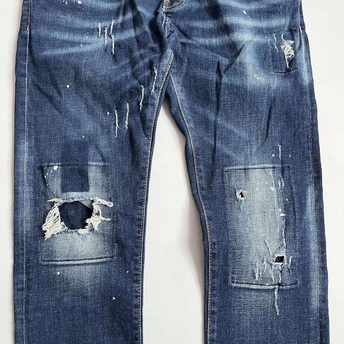 Dsquared2 Dsquared 2 distressed painted western denim jeans skinny Size US 30 / EU 46 - 4 Thumbnail
