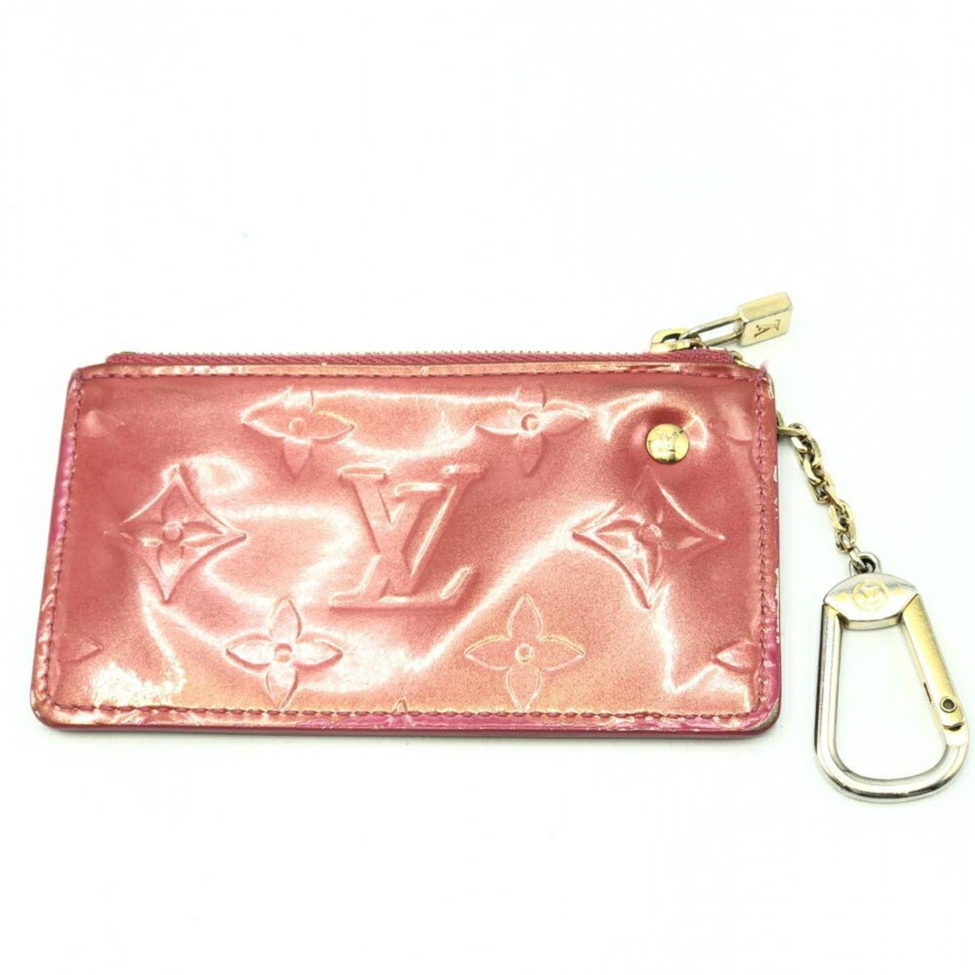 image of Louis Vuitton Monogram Vernis Pochette Cle Coin Purse M9144F Pink, Women's