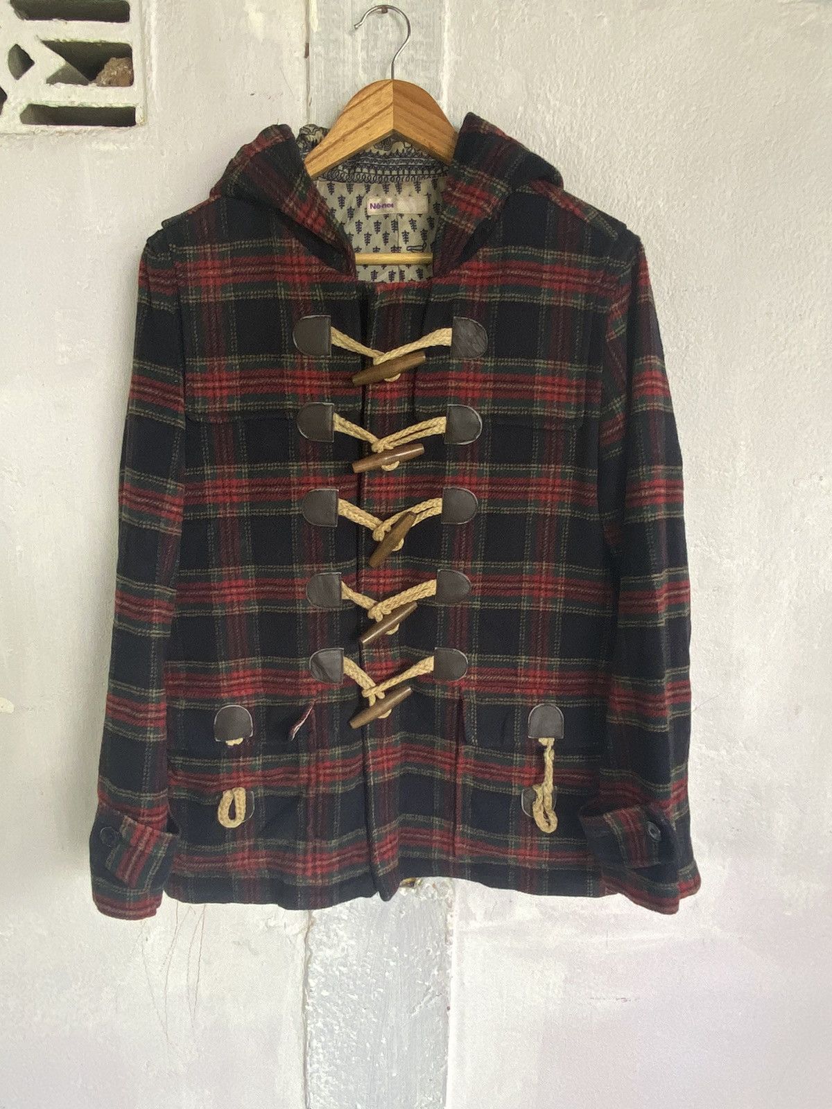 Issey Miyake × Japanese Brand × Vintage Vintage Ne-net by Issey Miyake Wool Hoodie Duffle Jacket Size M / US 6-8 / IT 42-44 - 5 Thumbnail