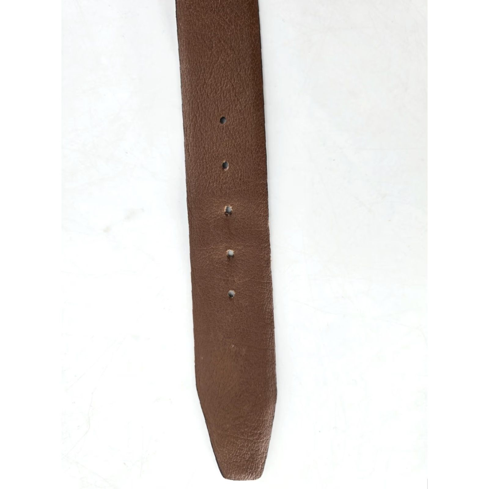 Vintage VINTAGE TownCraft Belt Brown Cowhide Leather Desert Scene Western Belt 32 Men Adult Regular 1.5" Buckle Brown 1940s 1950s Mens Size 32 - 7 Thumbnail