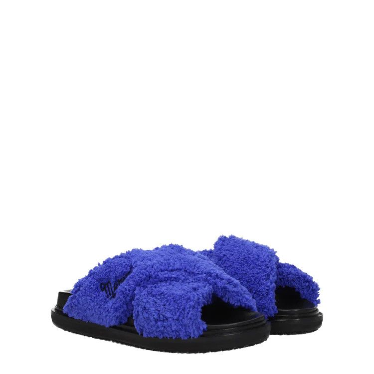 Marni ob1o1e1124 Fabric Slippers in Blue Size US 9 / IT 39 - 2 Thumbnail