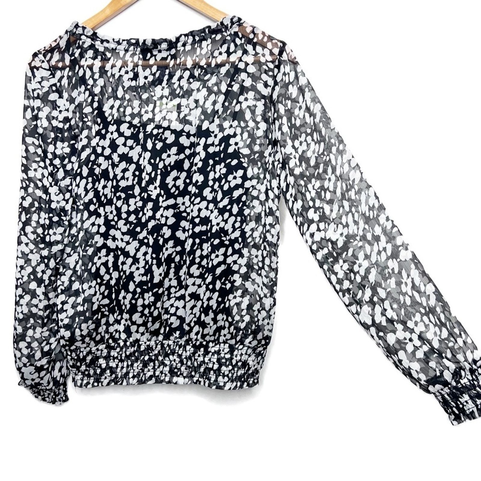 Alfani New with Tag Alfani Women's Floral Long Sleeve Ruffle Blouse Size S / US 4 / IT 40 - 11 Thumbnail