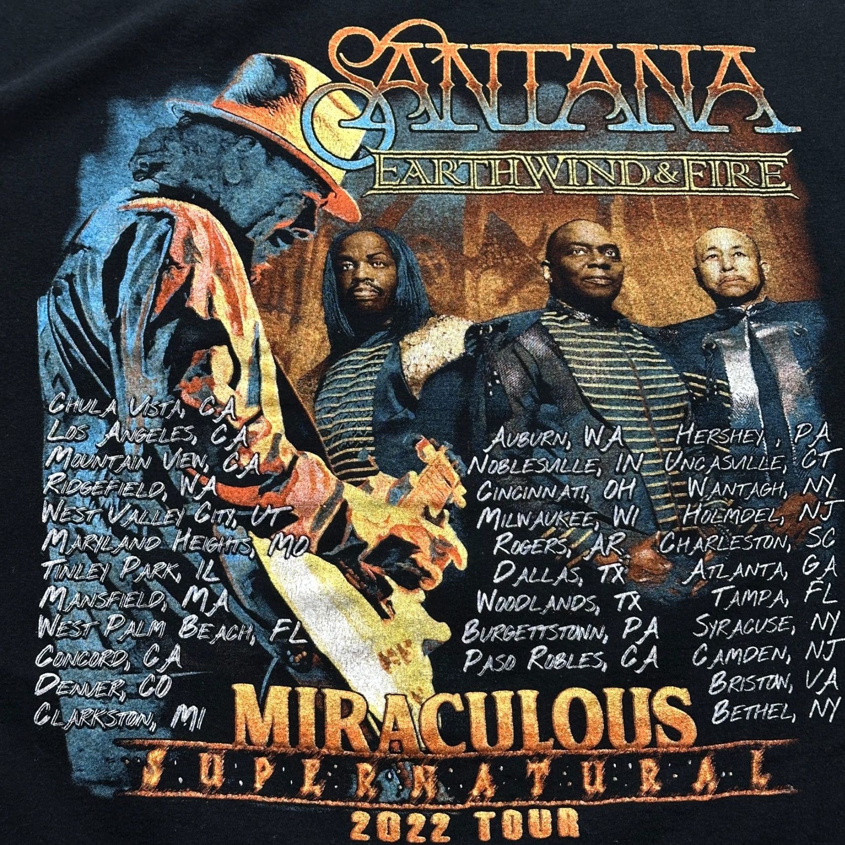 Vintage VINTAGE Carlos Santana Shirt Womens 2X Earth Wind Fire Miraculous Supernatural Tour 2022 Size XXL / US 16-18 / IT 52-54 - 7 Thumbnail