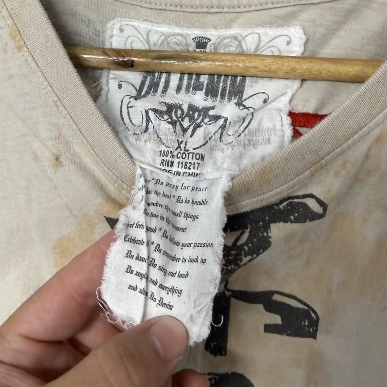 Affliction apanese Crazy Affliction Cream Embroidered Tee Shirt XL Size US XL / EU 56 / 4 - 3 Thumbnail