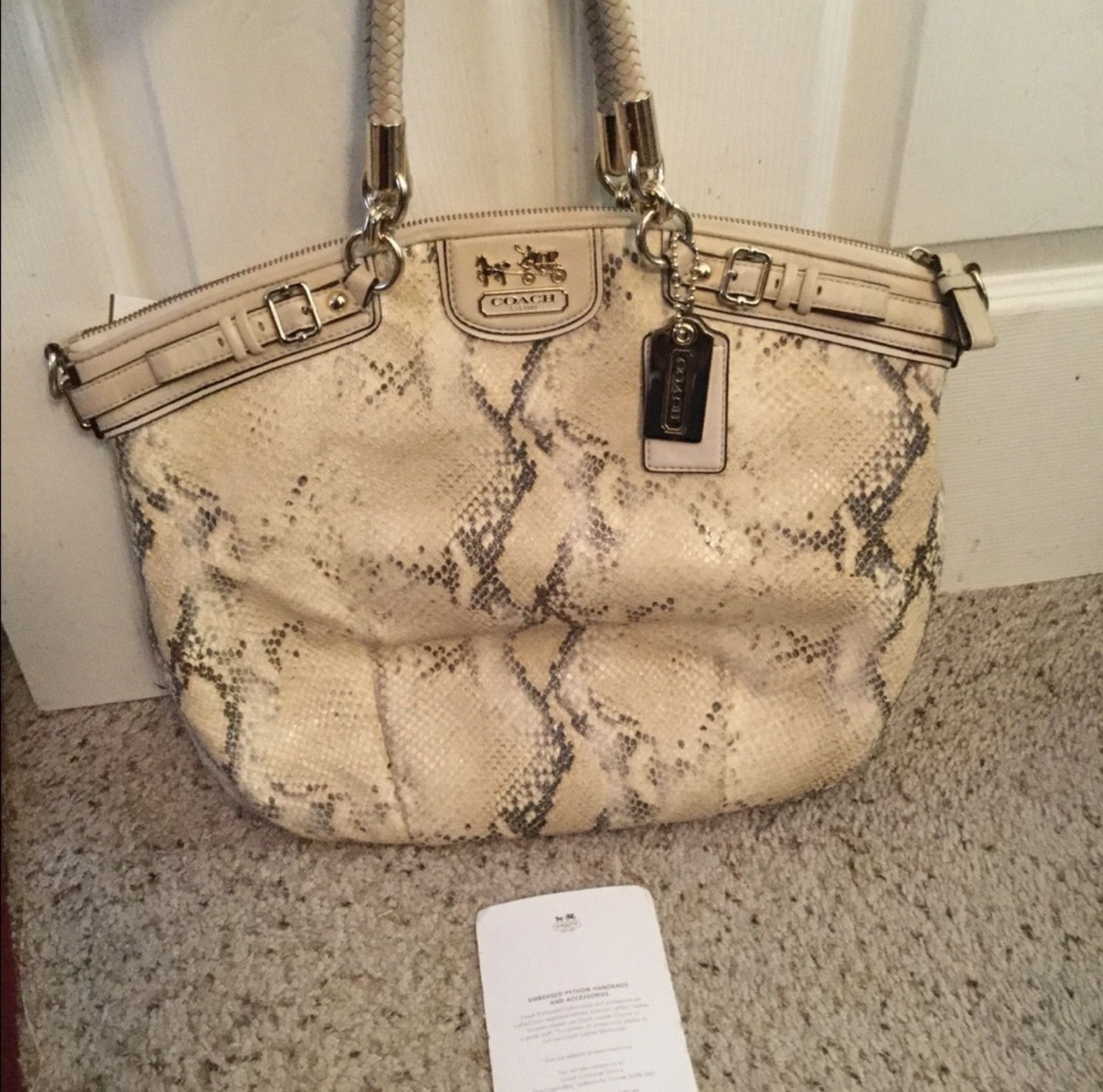 Coach Coach Madison Lindsey vintage python leather snakeskin purse Size ONE SIZE - 1 Thumbnail
